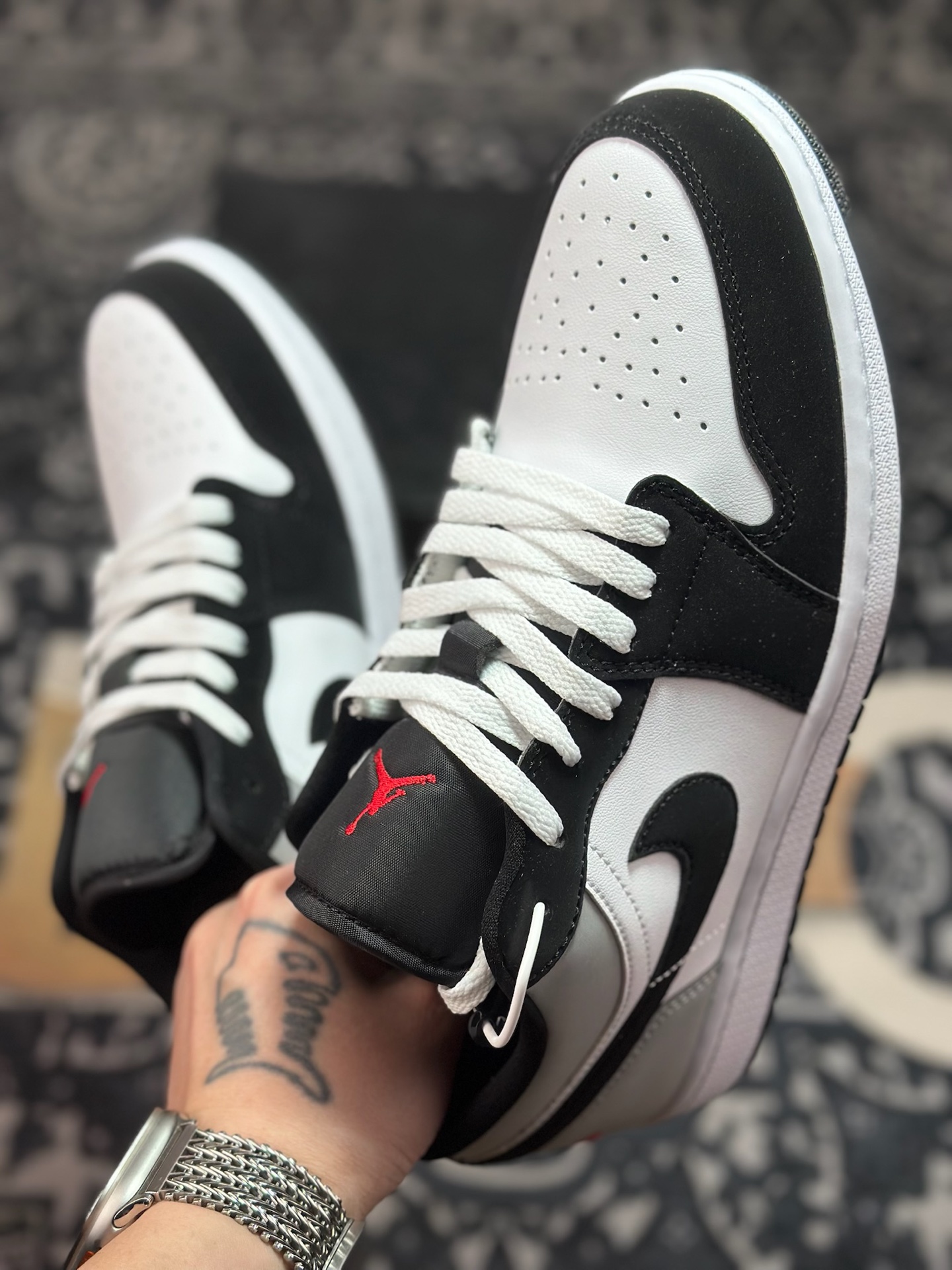 原装级别Air Jordan 1 Retro Low OG 白黑灰 HF3148-106