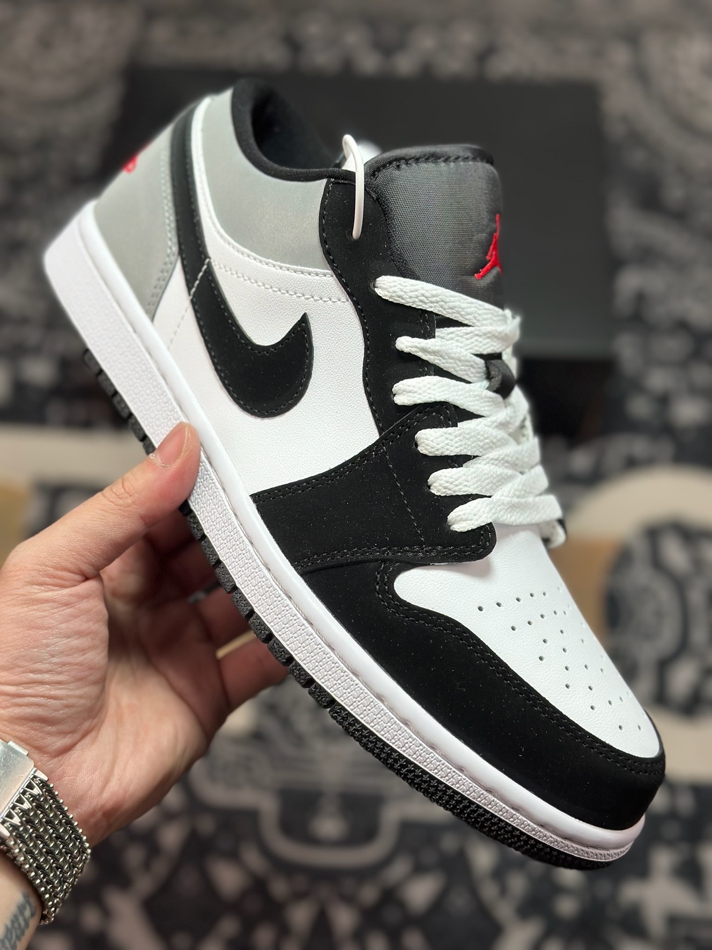 原装级别Air Jordan 1 Retro Low OG 白黑灰 HF3148-106