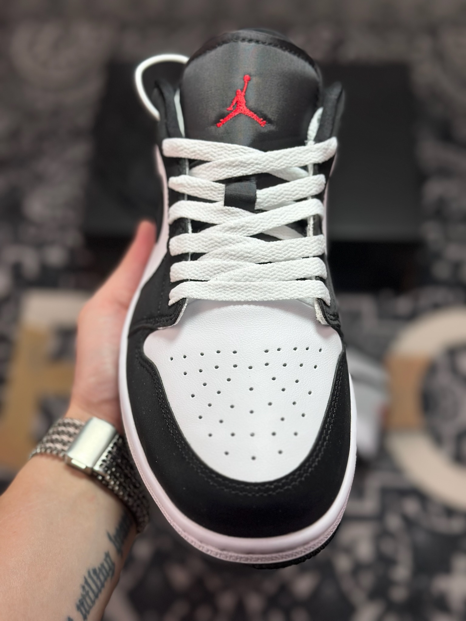 原装级别Air Jordan 1 Retro Low OG 白黑灰 HF3148-106