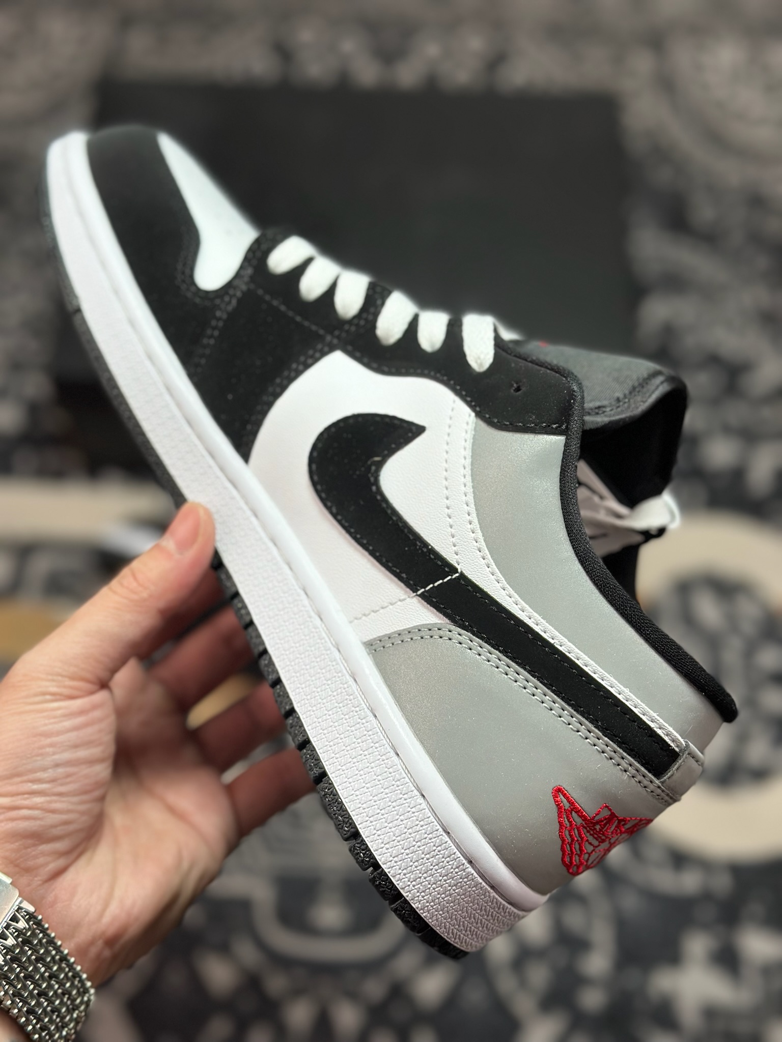 原装级别Air Jordan 1 Retro Low OG 白黑灰 HF3148-106