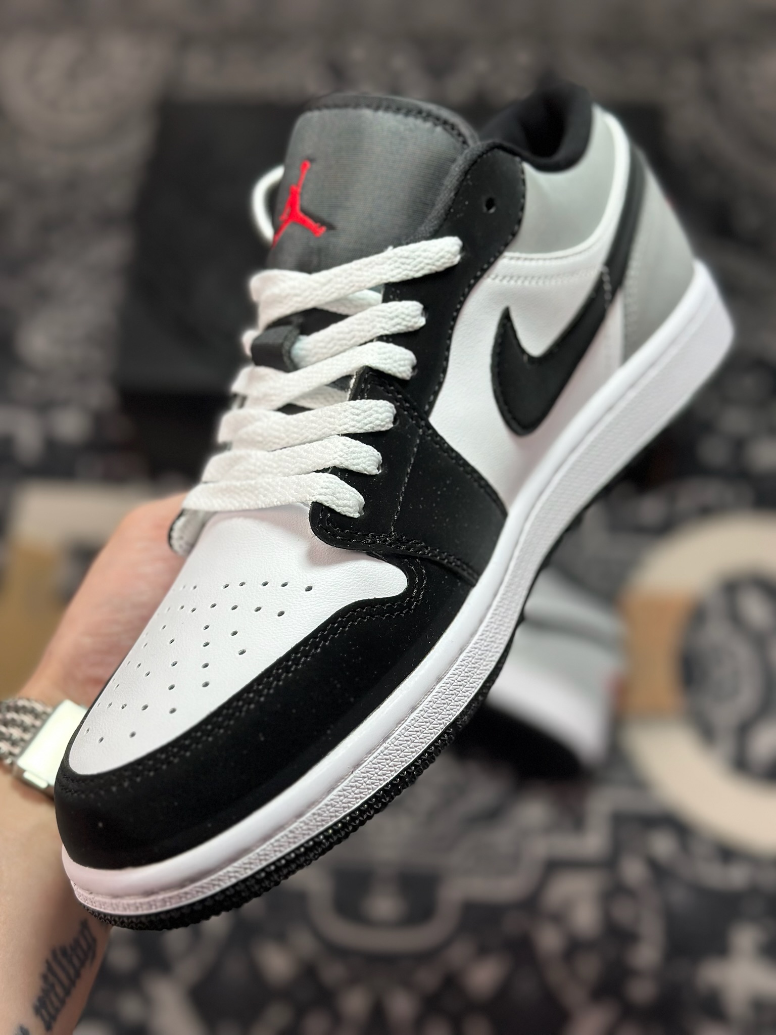 原装级别Air Jordan 1 Retro Low OG 白黑灰 HF3148-106