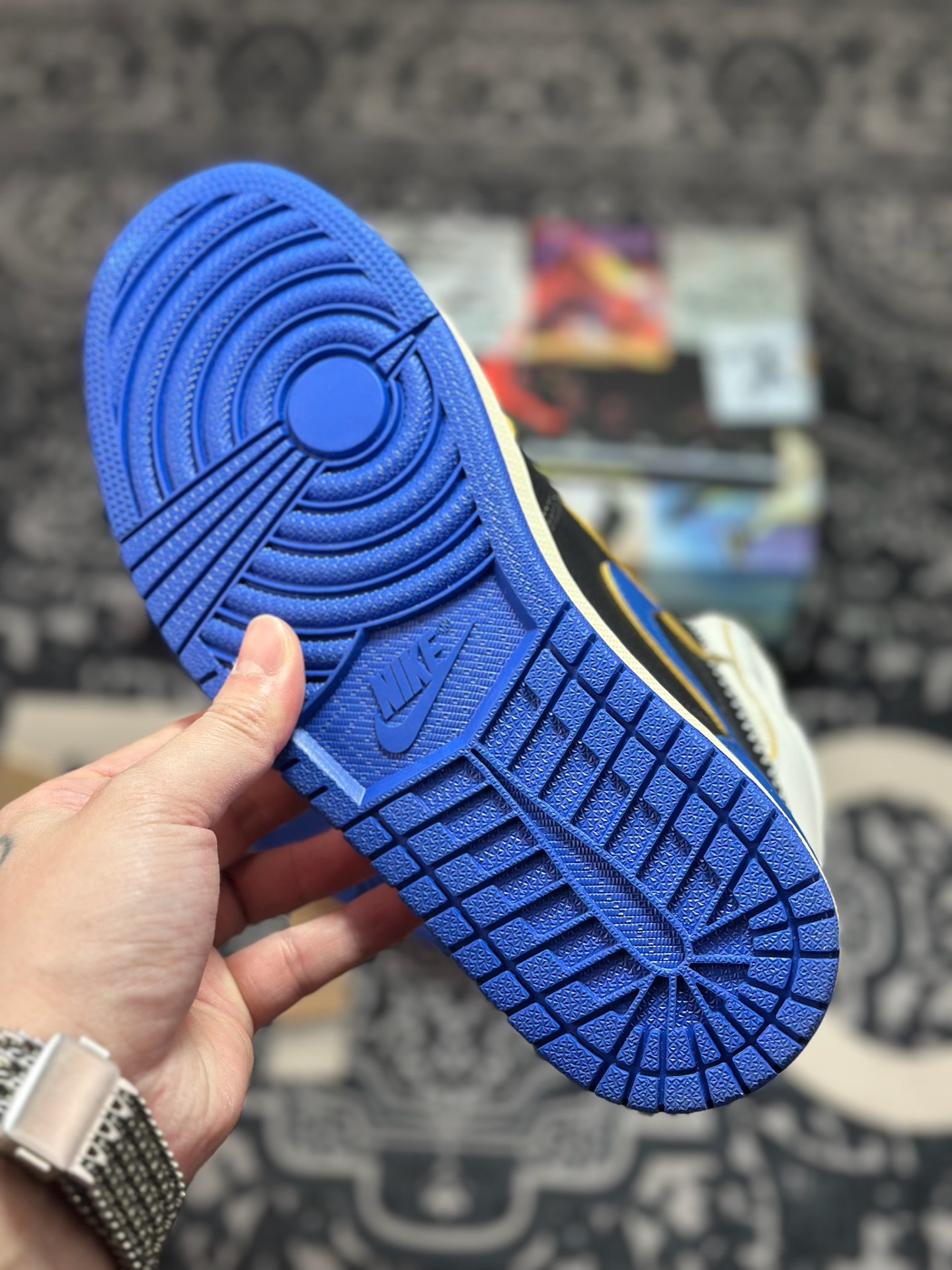 B4280 原装级别 Frgmt x Union x AJ1 High OG SP ”3” AJ1 乔1全新解构皇家蓝 高帮篮球鞋 IO7847-001