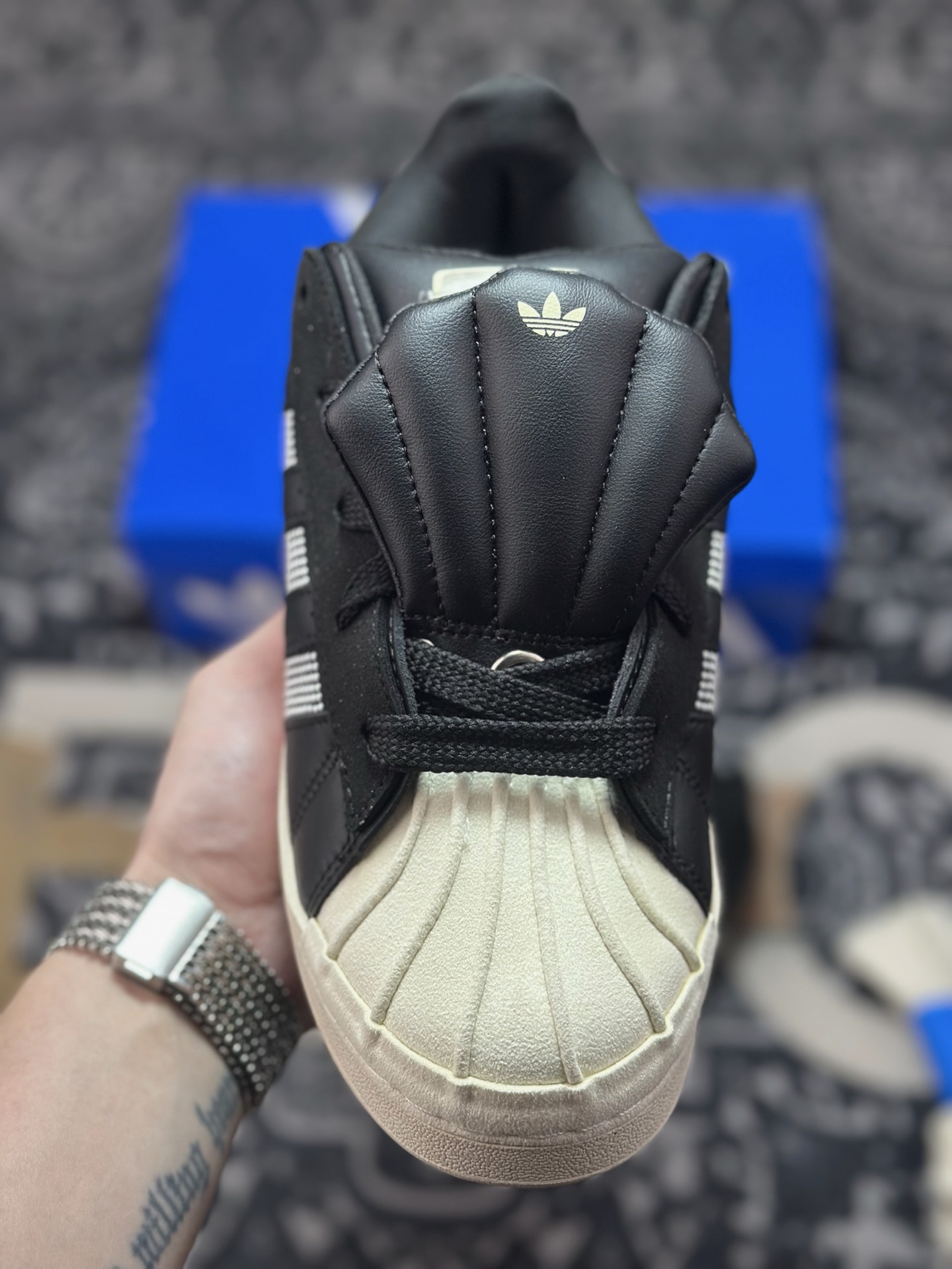 原装级别 Adidas Originals SUPERSTAR PUFFY SHELL全新配色 双鞋舌 贝壳头休闲板鞋 KJ6976