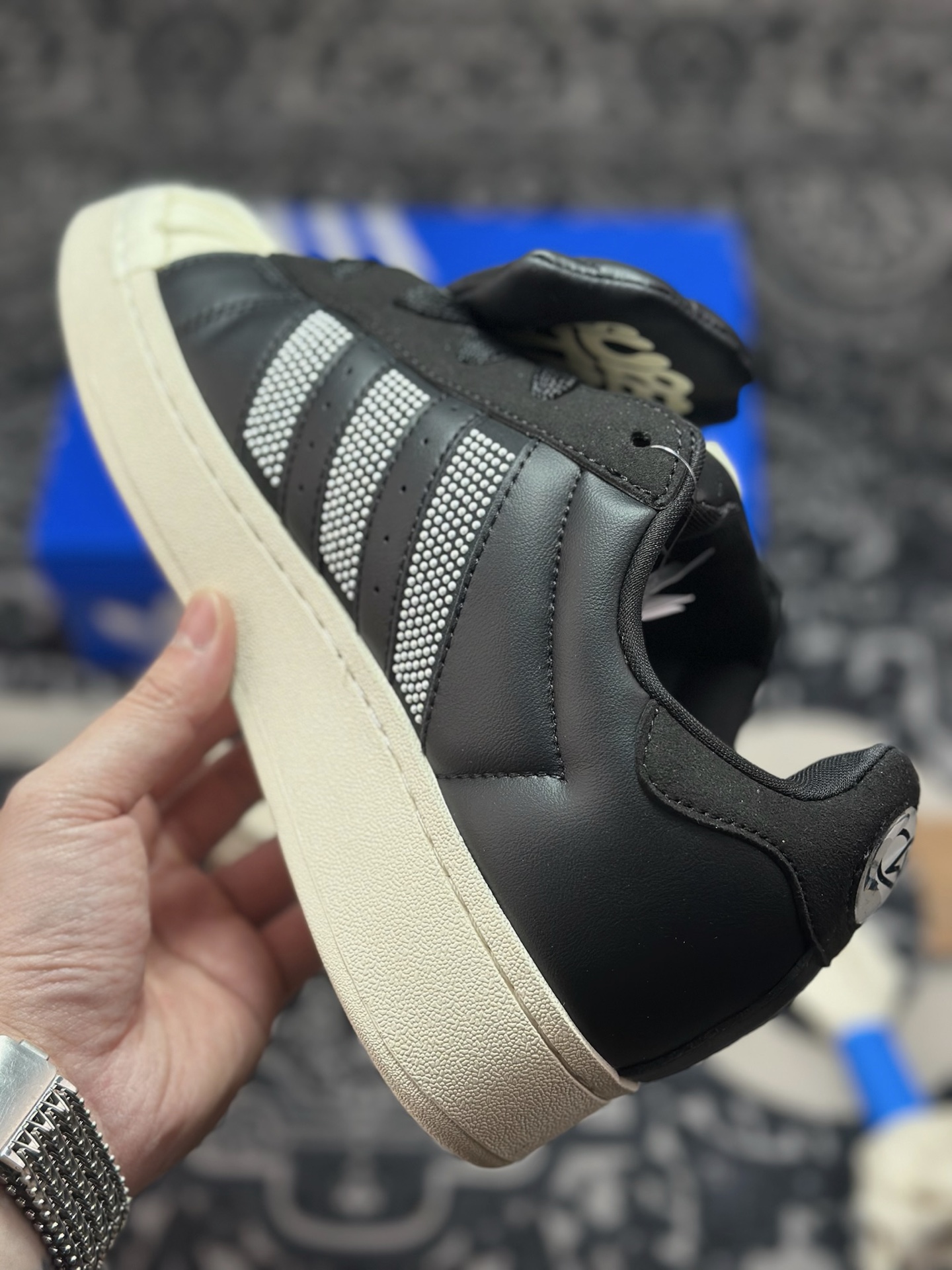 原装级别 Adidas Originals SUPERSTAR PUFFY SHELL全新配色 双鞋舌 贝壳头休闲板鞋 KJ6976