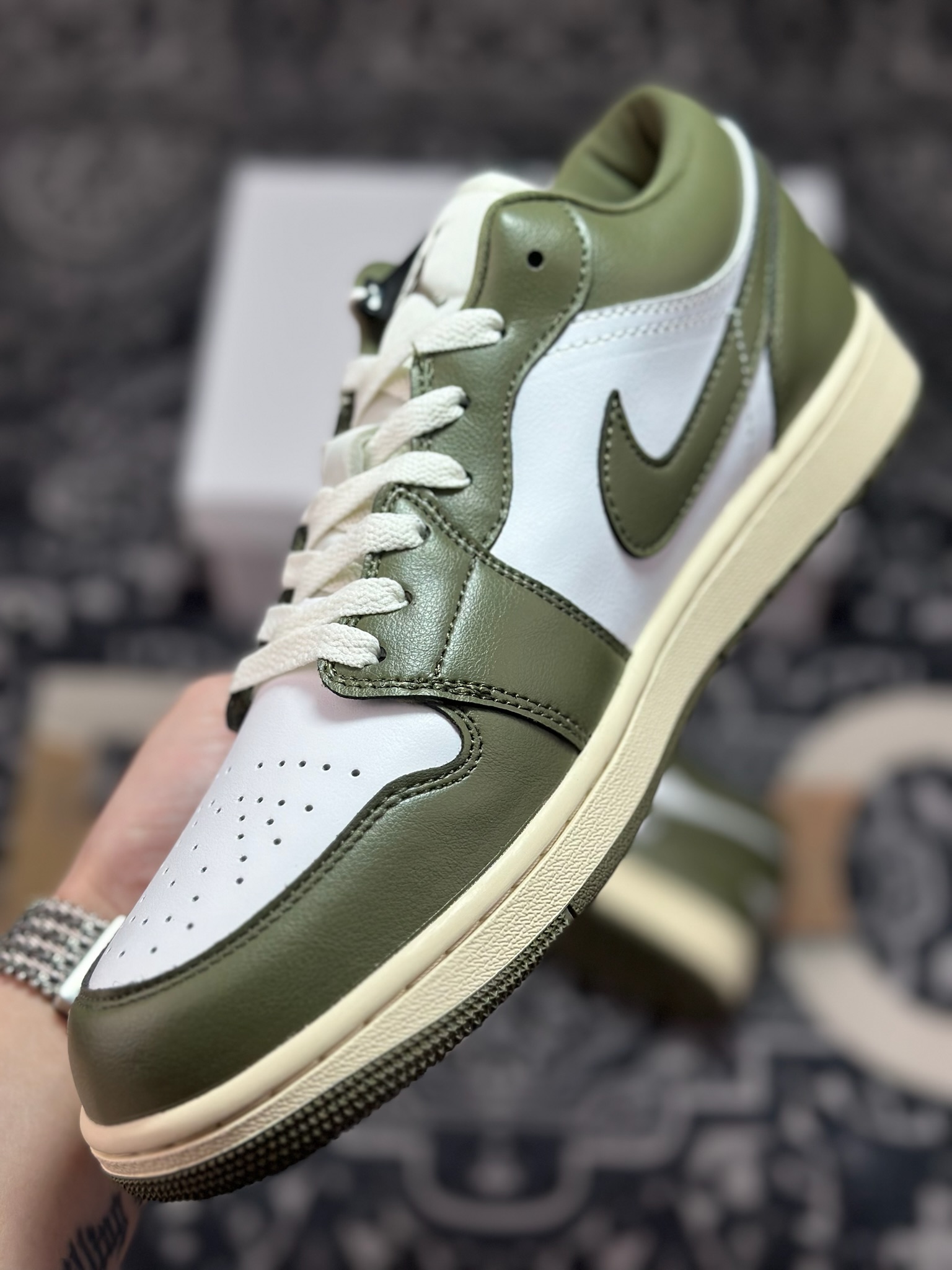 A8220 原装级别Air Jordan 1 Retro Low OG 白绿 HQ3009-003