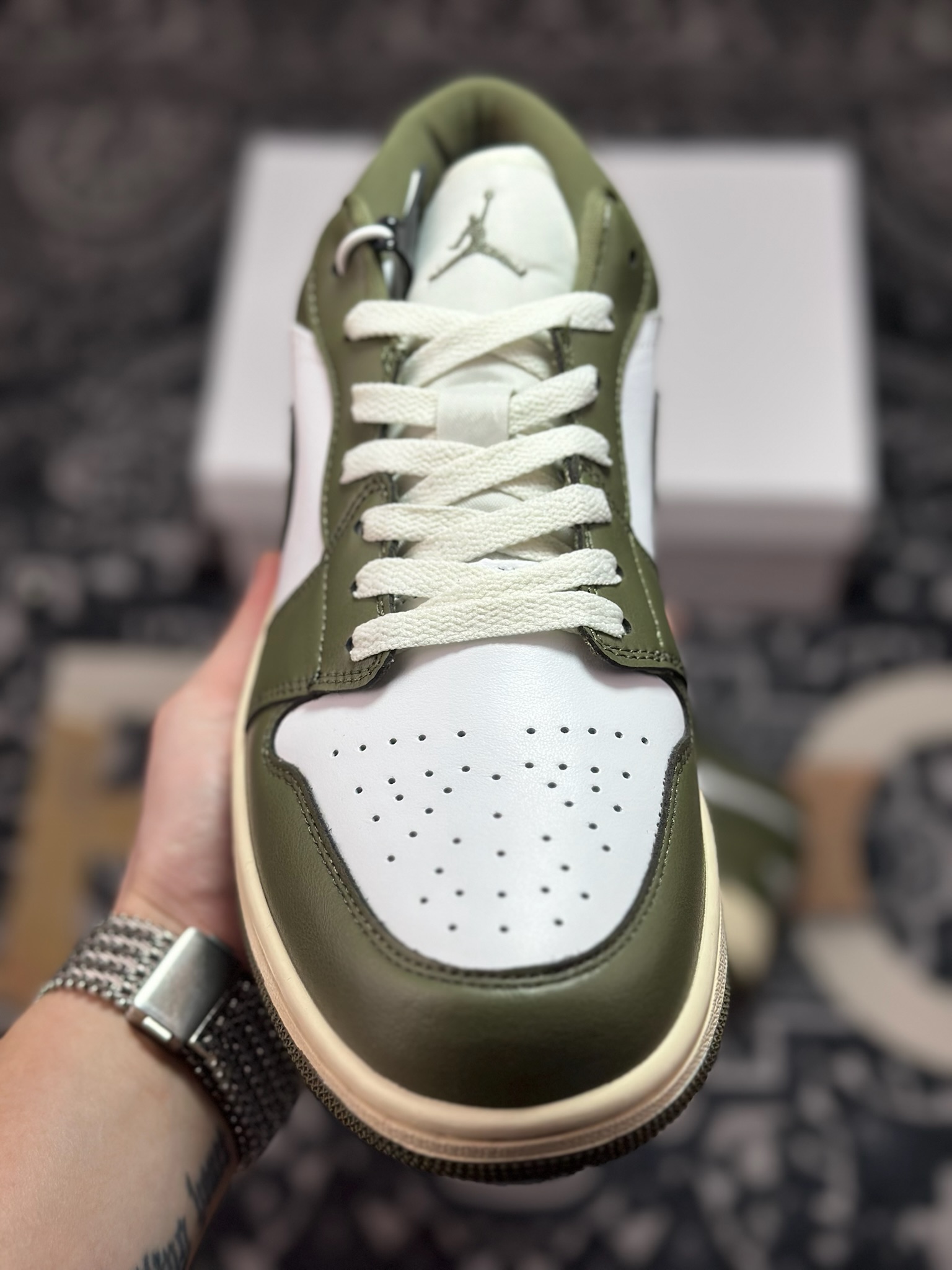 A8220 原装级别Air Jordan 1 Retro Low OG 白绿 HQ3009-003