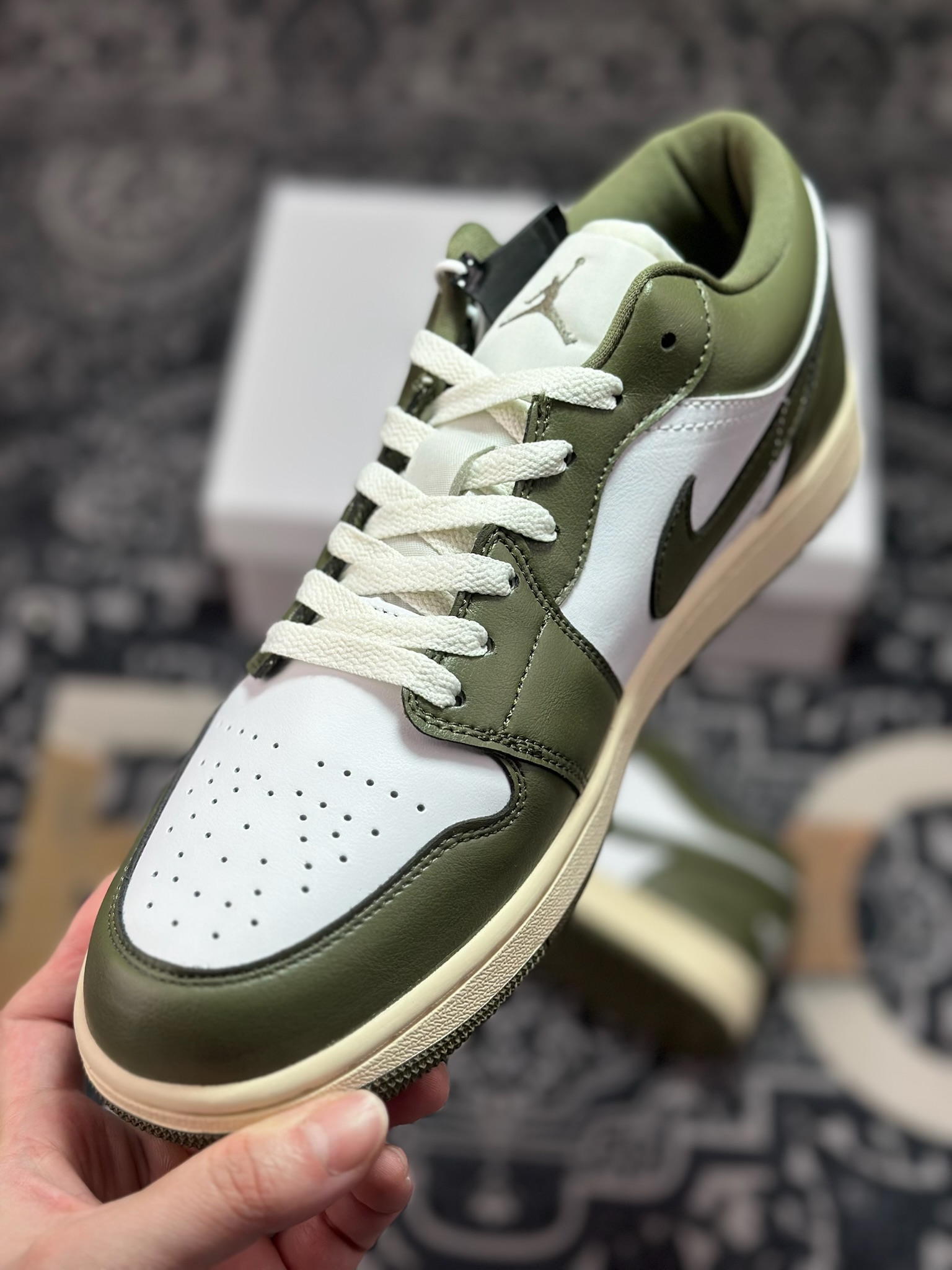 A8220 原装级别Air Jordan 1 Retro Low OG 白绿 HQ3009-003