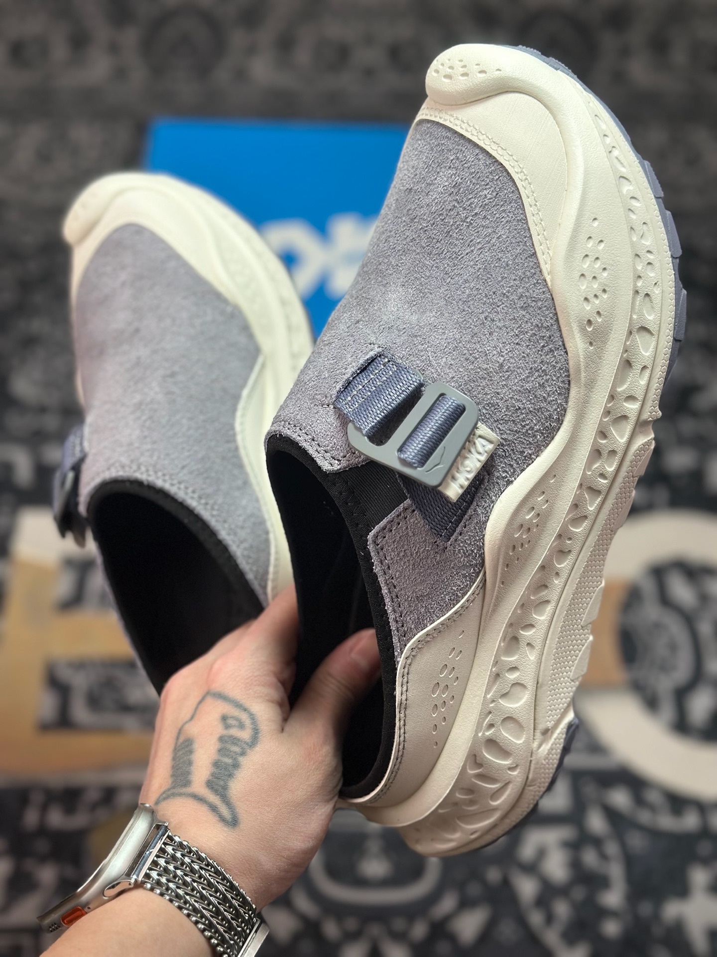 B1240 原装级别 Hoka U Ora Primo Ext 魔术扣防滑耐磨低帮生活休闲鞋 1168973-GKSL