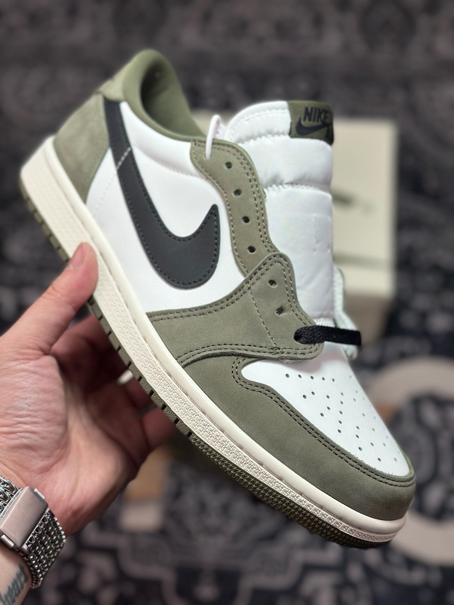 B0240 原装级别 Fragment x TS x Air Jordan 1 Low 三方联名低帮板鞋 HQ6998-200