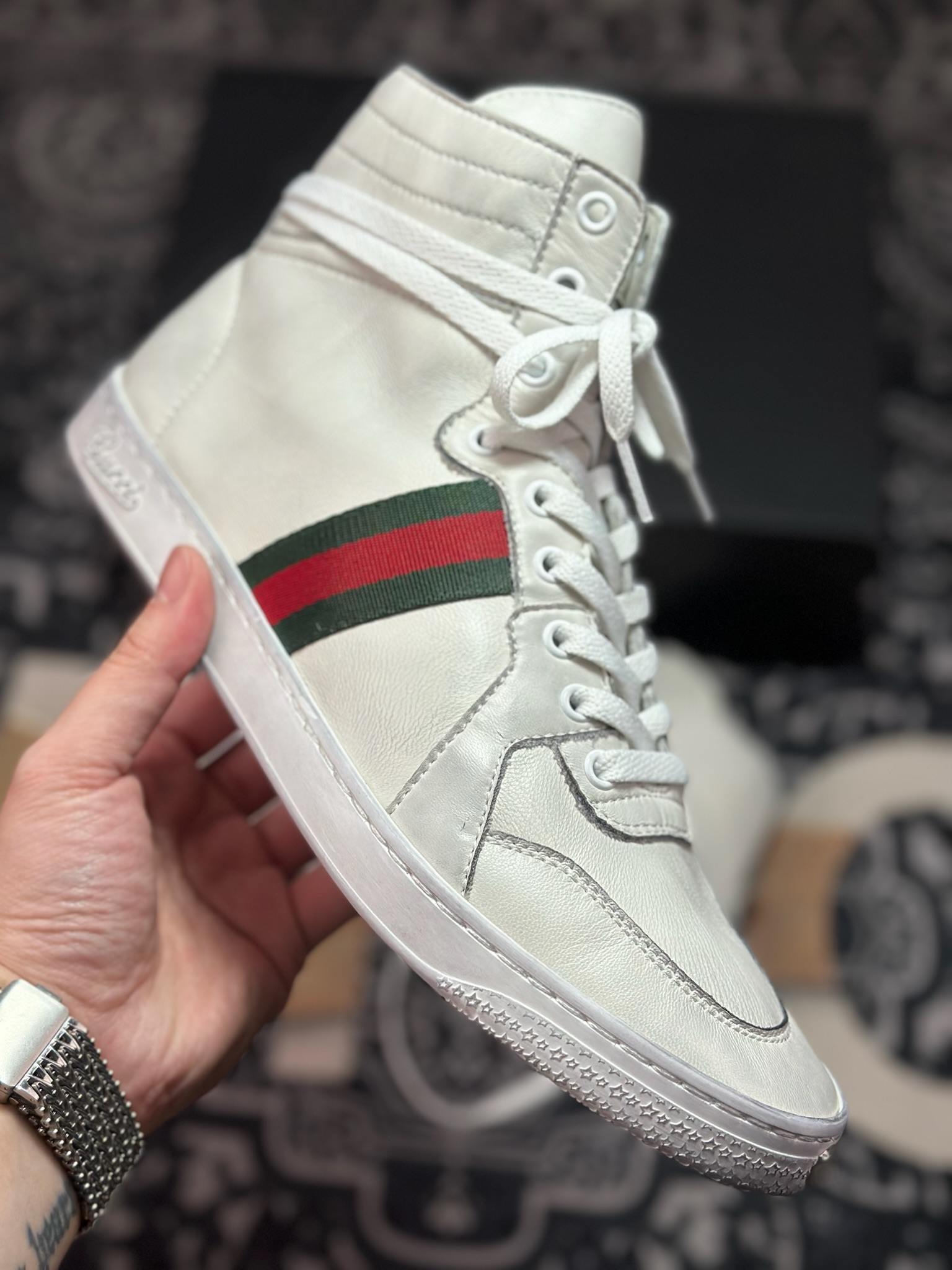 E0550 优选 原装级别 Gucci SS26 Demna首秀款 小羊皮高帮板鞋-Chinese UA Cheap High Quatity Brand Clothes Bags handbags Sneakers wholesale wholesaler seller from China Factory suppliers Fashion Clothing Shoes best Quality Beautiful Price E0550 优选 原装级别 Gucci SS26 Demna首秀款 小羊皮高帮板鞋