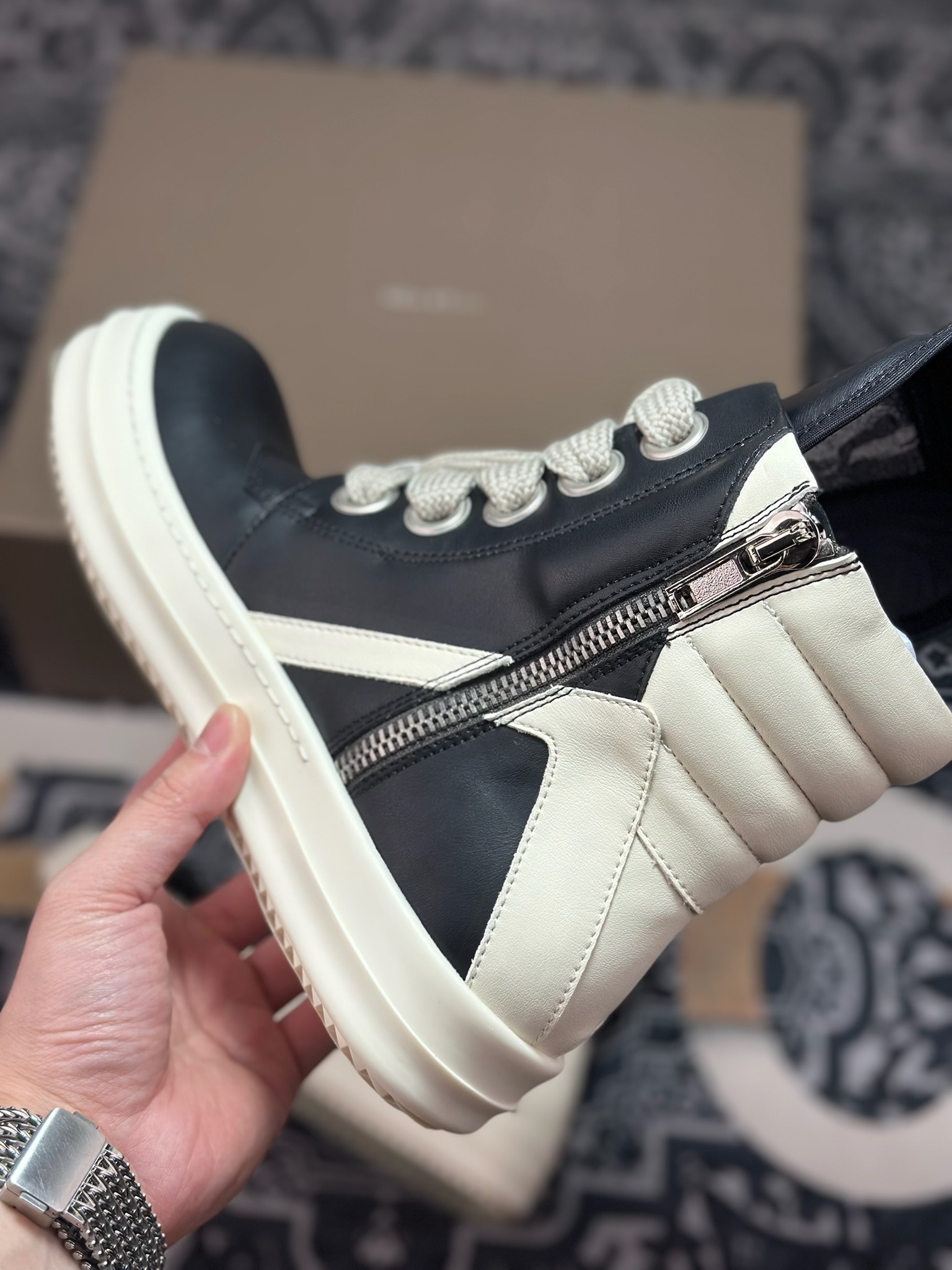 优选 原装级别 Rick Owens 瑞克 欧文斯 高帮休闲鞋