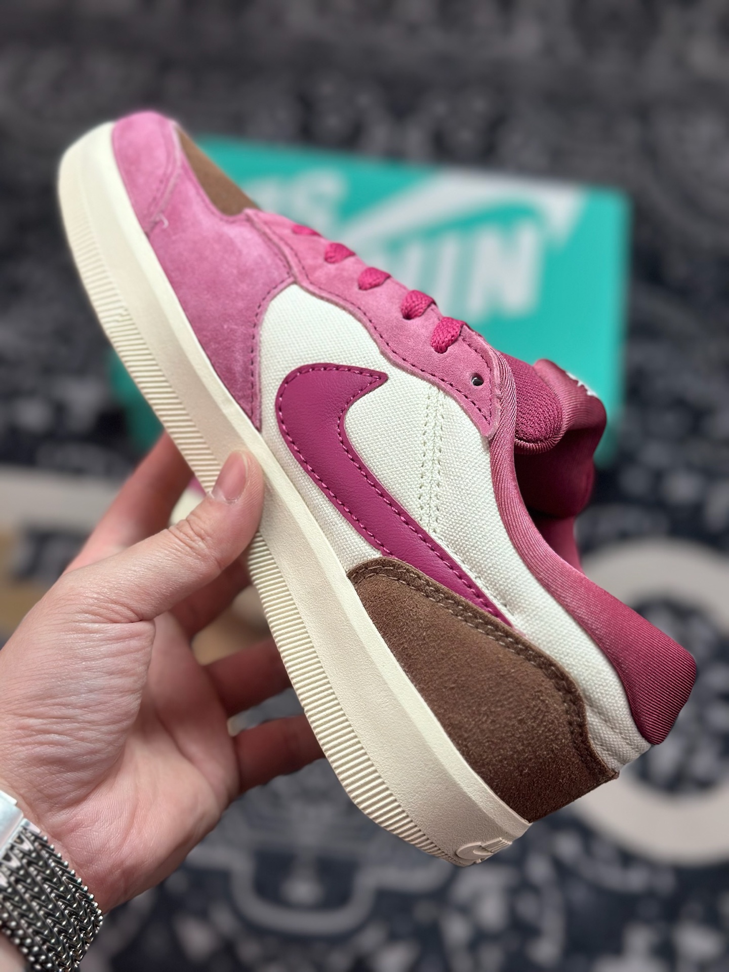 原厂级别 NK SB Force 58 粉色 复古胶底低帮街头运动滑板鞋 DV5477-104