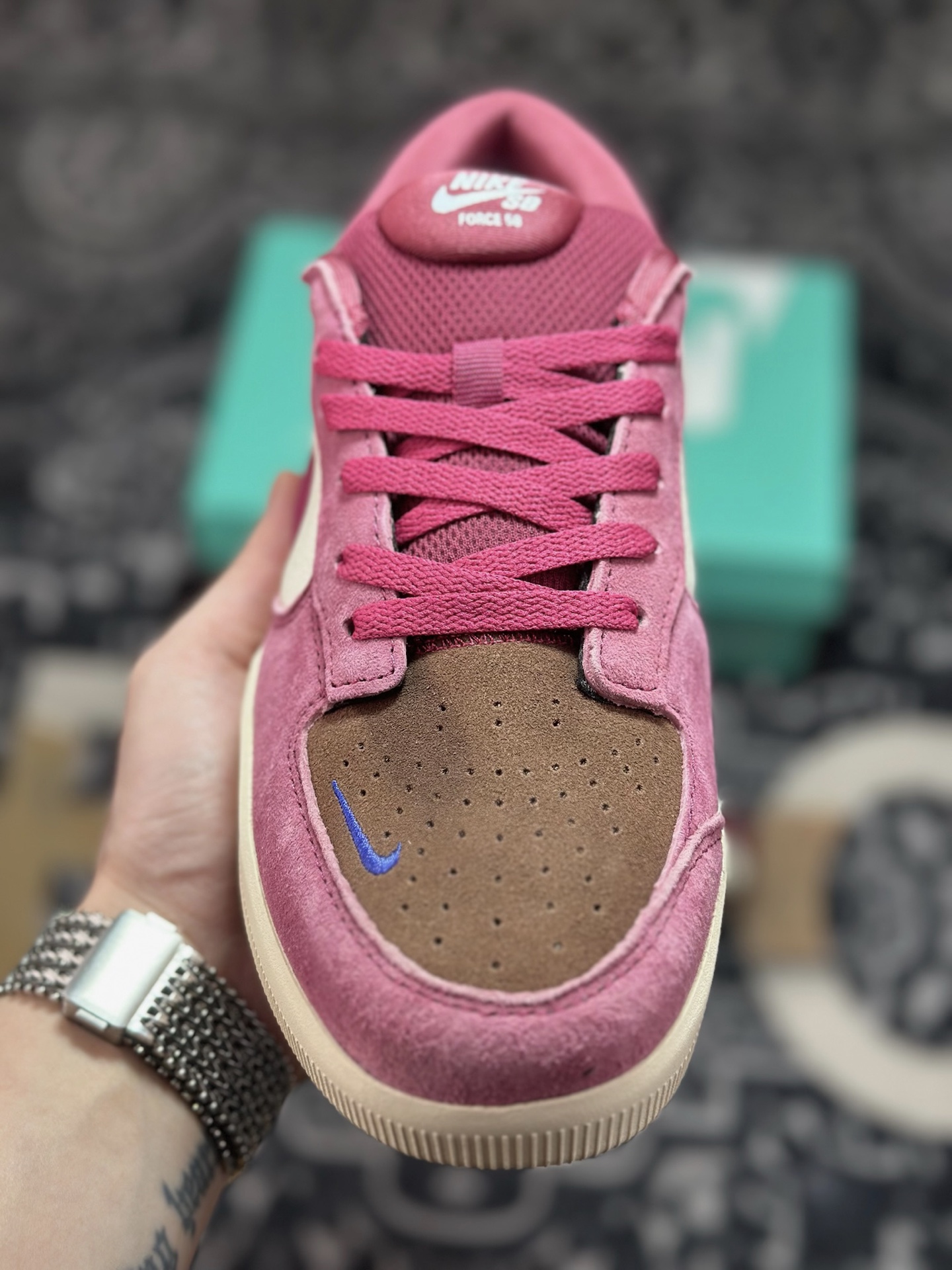 原厂级别 NK SB Force 58 粉色 复古胶底低帮街头运动滑板鞋 DV5477-104