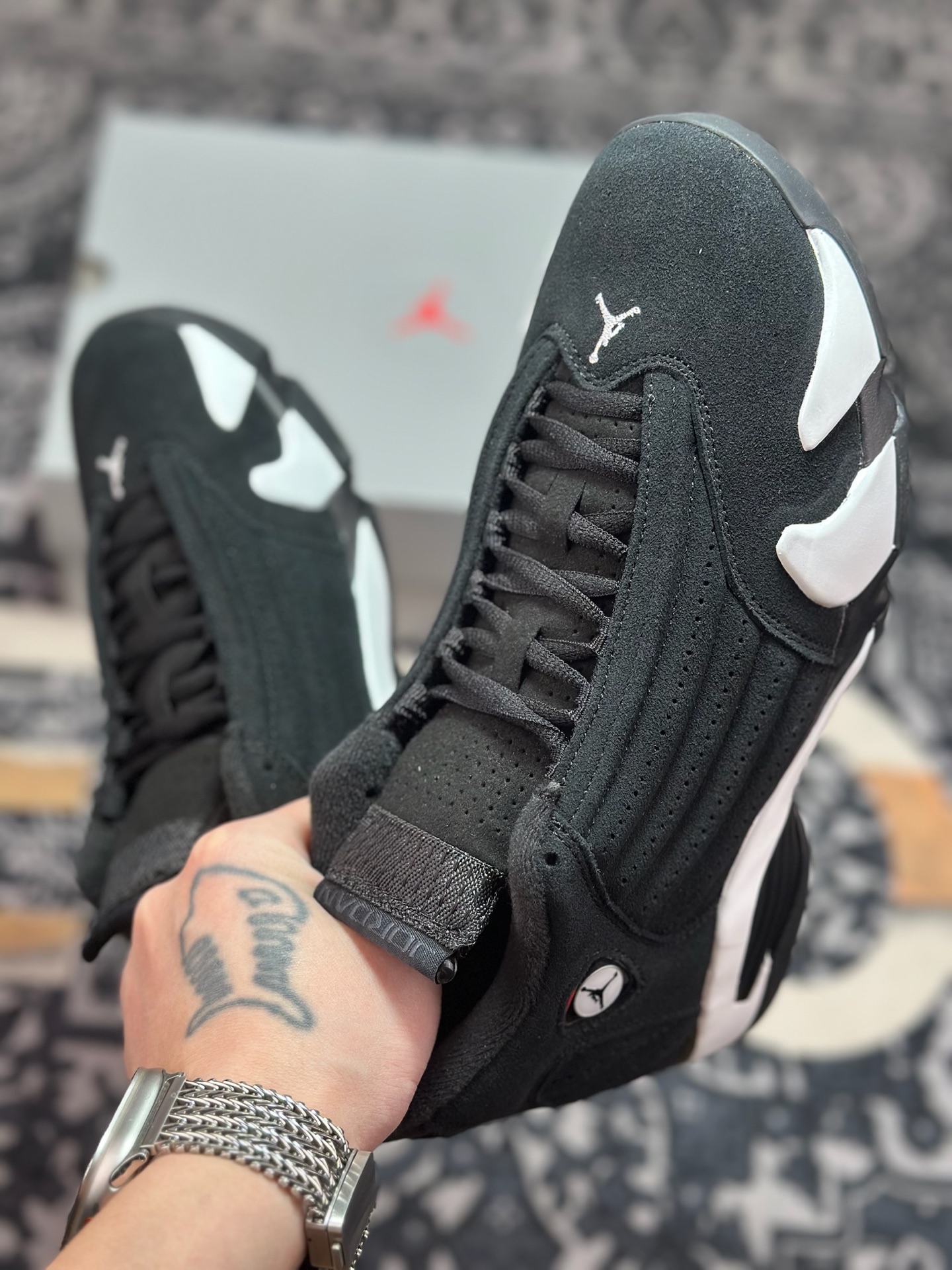 优选 原装级别 Air Jordan AJ14 黑白 487471-016 优选 原装级别 Air Jordan AJ14 黑白 487471-016