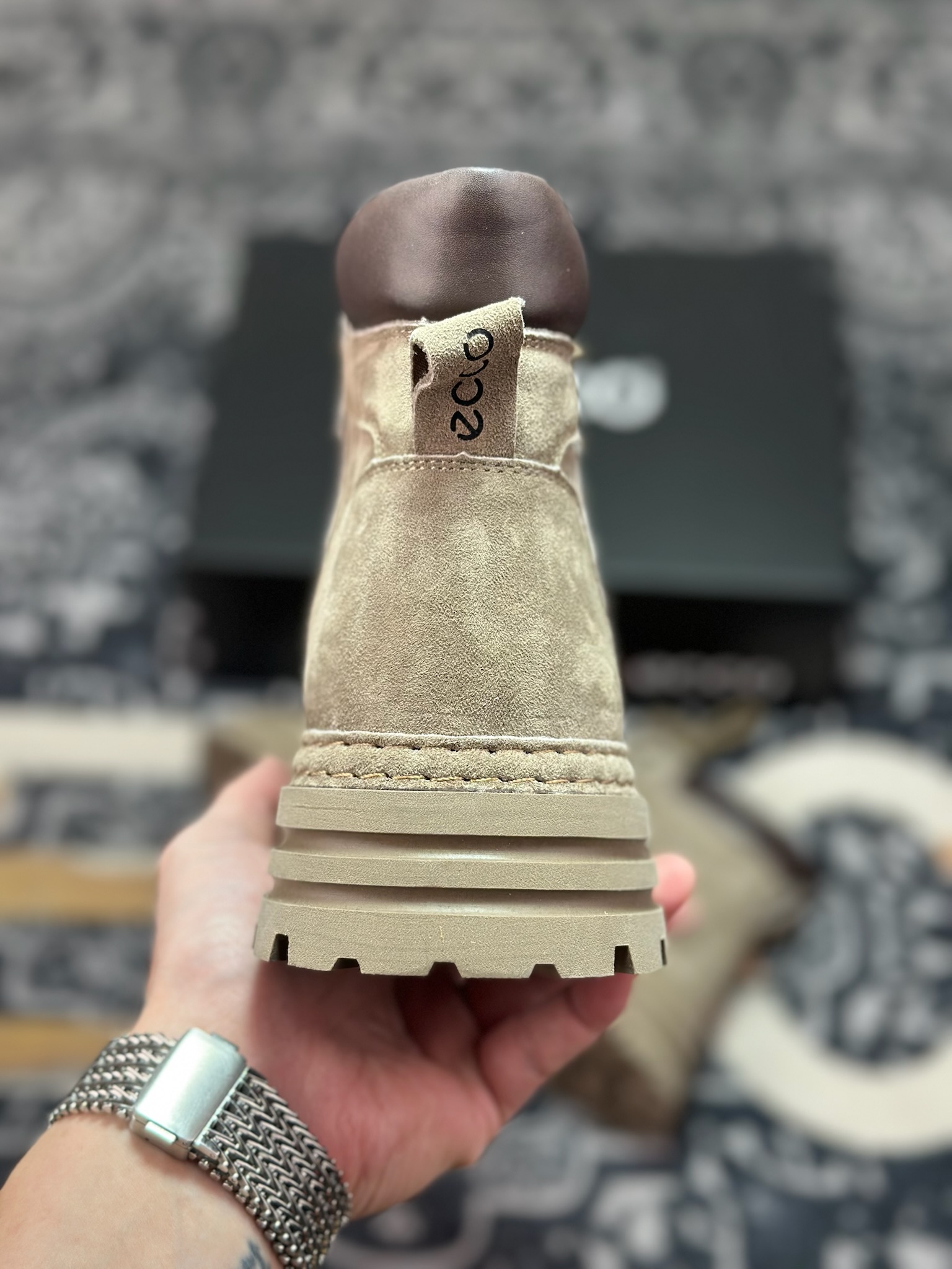 B4280 原装级别 ECCO爱步男鞋大黄靴 防滑厚底马丁靴 工装靴真皮靴