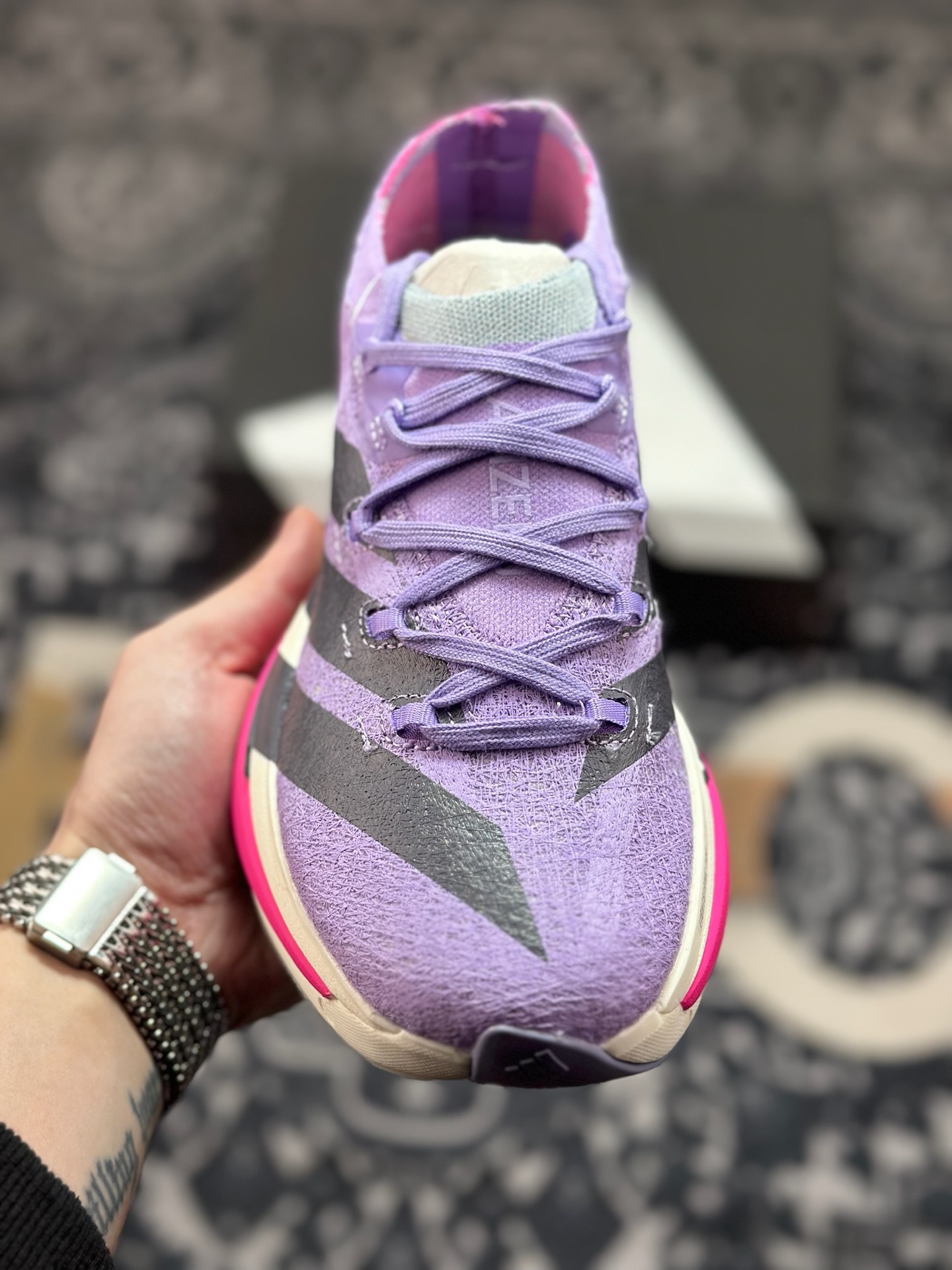 原装级别 Adidas Adizero Prime X3 Strung 舒适防滑耐磨低帮跑步鞋 JQ2501