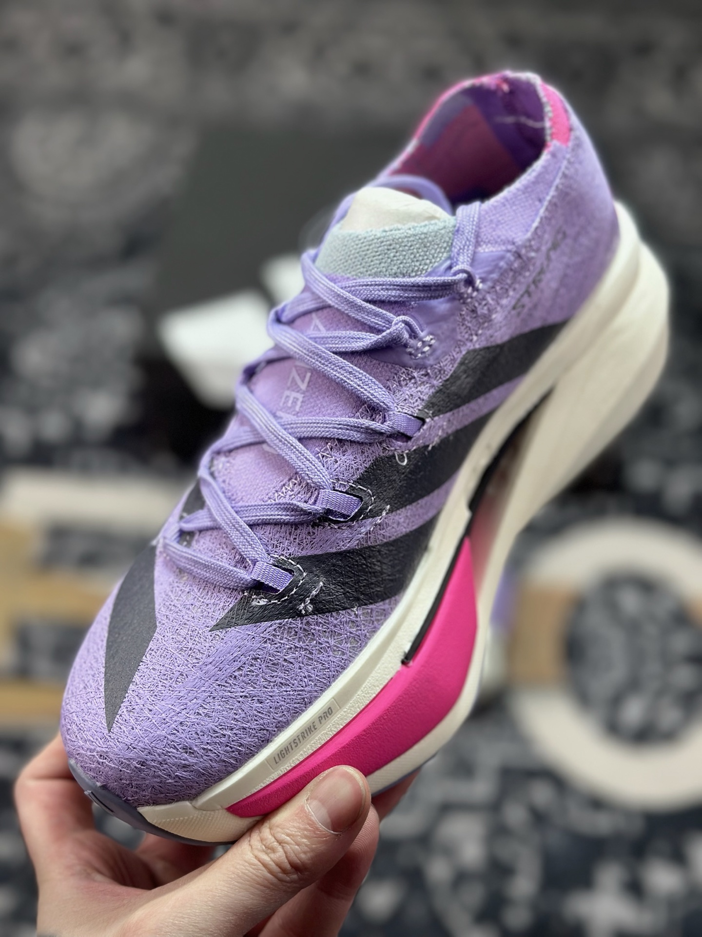 原装级别 Adidas Adizero Prime X3 Strung 舒适防滑耐磨低帮跑步鞋 JQ2501