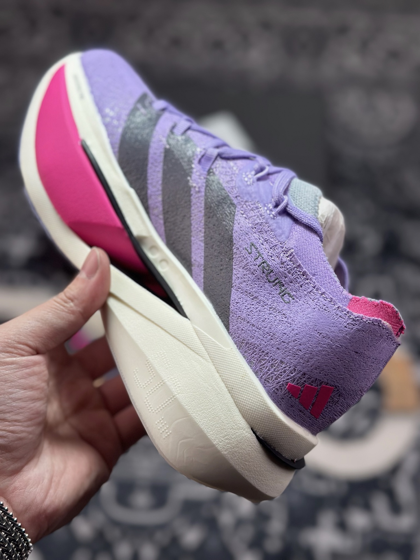 原装级别 Adidas Adizero Prime X3 Strung 舒适防滑耐磨低帮跑步鞋 JQ2501