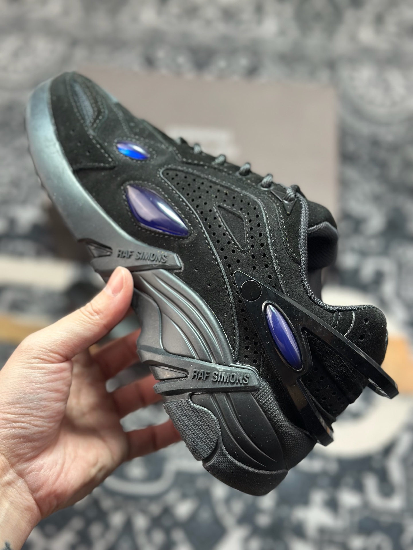 原装级别 外贸爆款 RAF SIMONS Antei 先锋潮流 复古低帮休闲鞋 原版定制可拆卸鞋舌面 独家定制鞋盒