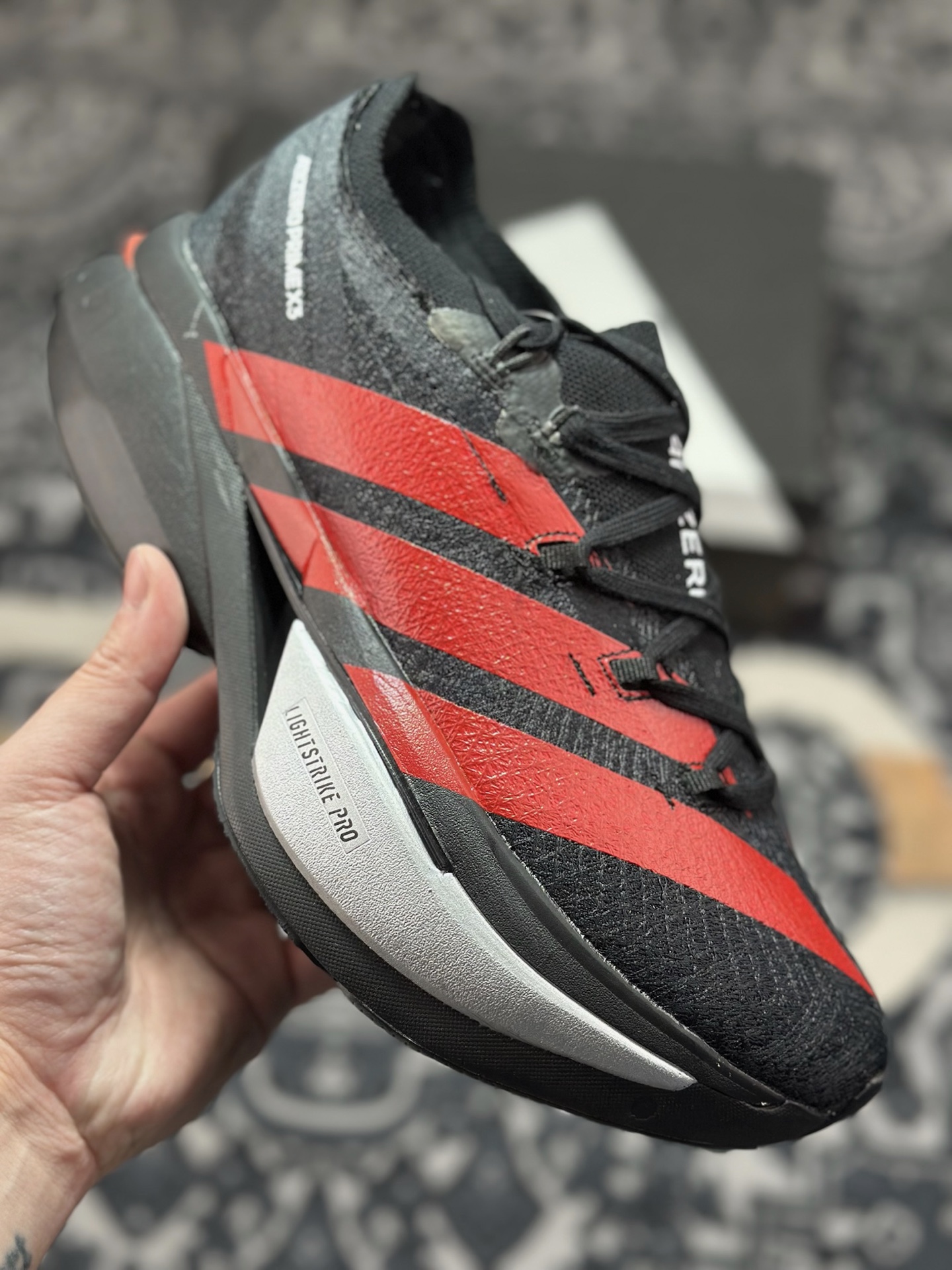 原装级别 Adidas Adizero Prime X3 Strung 舒适防滑耐磨低帮跑步鞋 KJ6946
