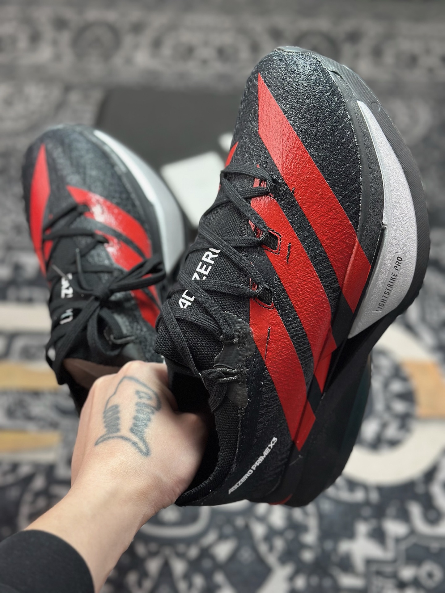 原装级别 Adidas Adizero Prime X3 Strung 舒适防滑耐磨低帮跑步鞋 KJ6946