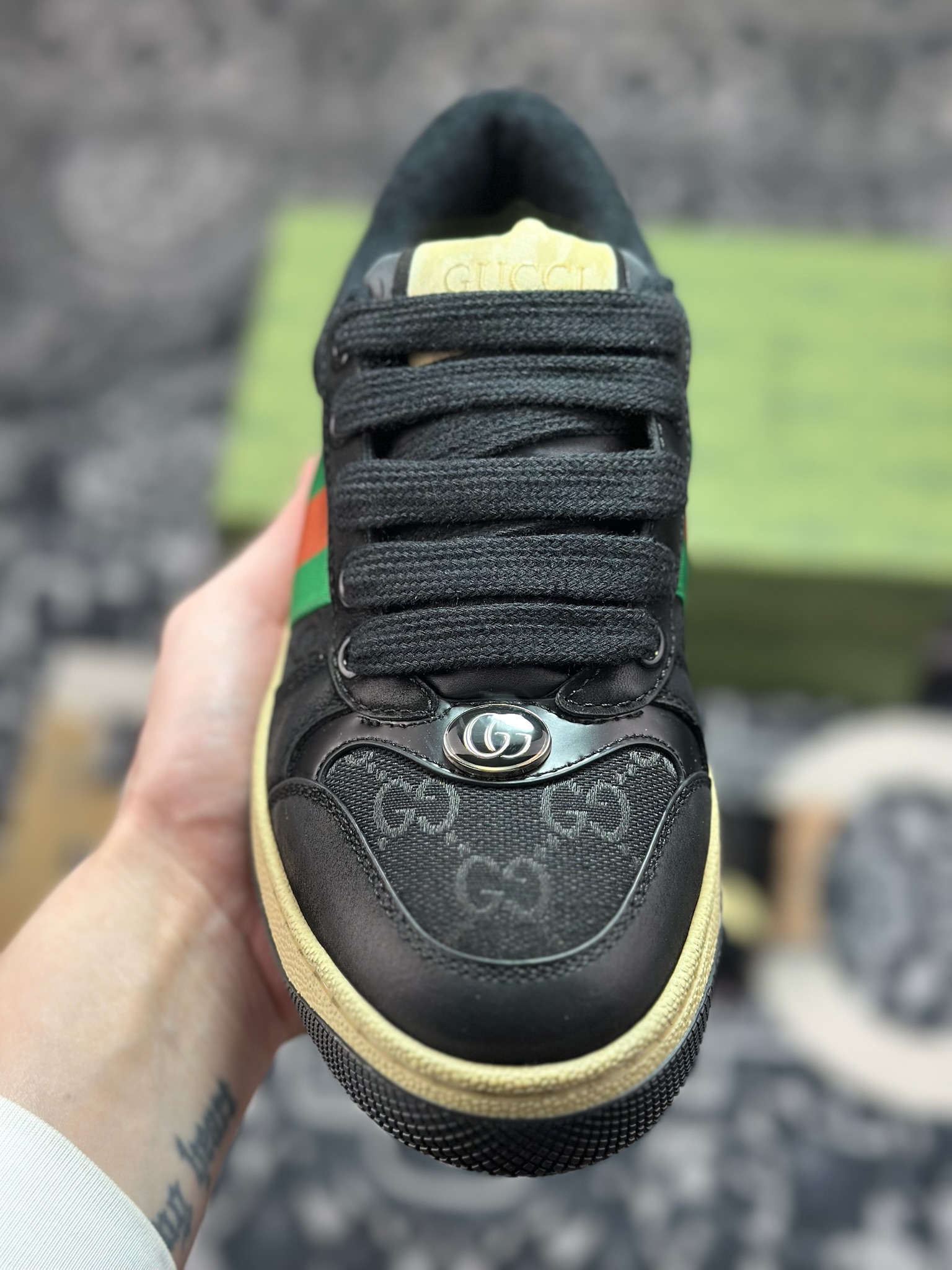 原装级别 #全新配色出货 Gucci Distressed Screener sneaker古驰小脏鞋系列 经典原型复古百搭做旧老爹板鞋/复古学院风-Top High Quatity Cheap Sneakers Fashion Clothing Clothes Bags handbags Shoes of all Brand wholesale With The best Quality And Beautiful Price from China Factory Chinese suppliers wholesaler seller 原装级别 #全新配色出货 Gucci Distressed Screener sneaker古驰小脏鞋系列 经典原型复古百搭做旧老爹板鞋/复古学院风