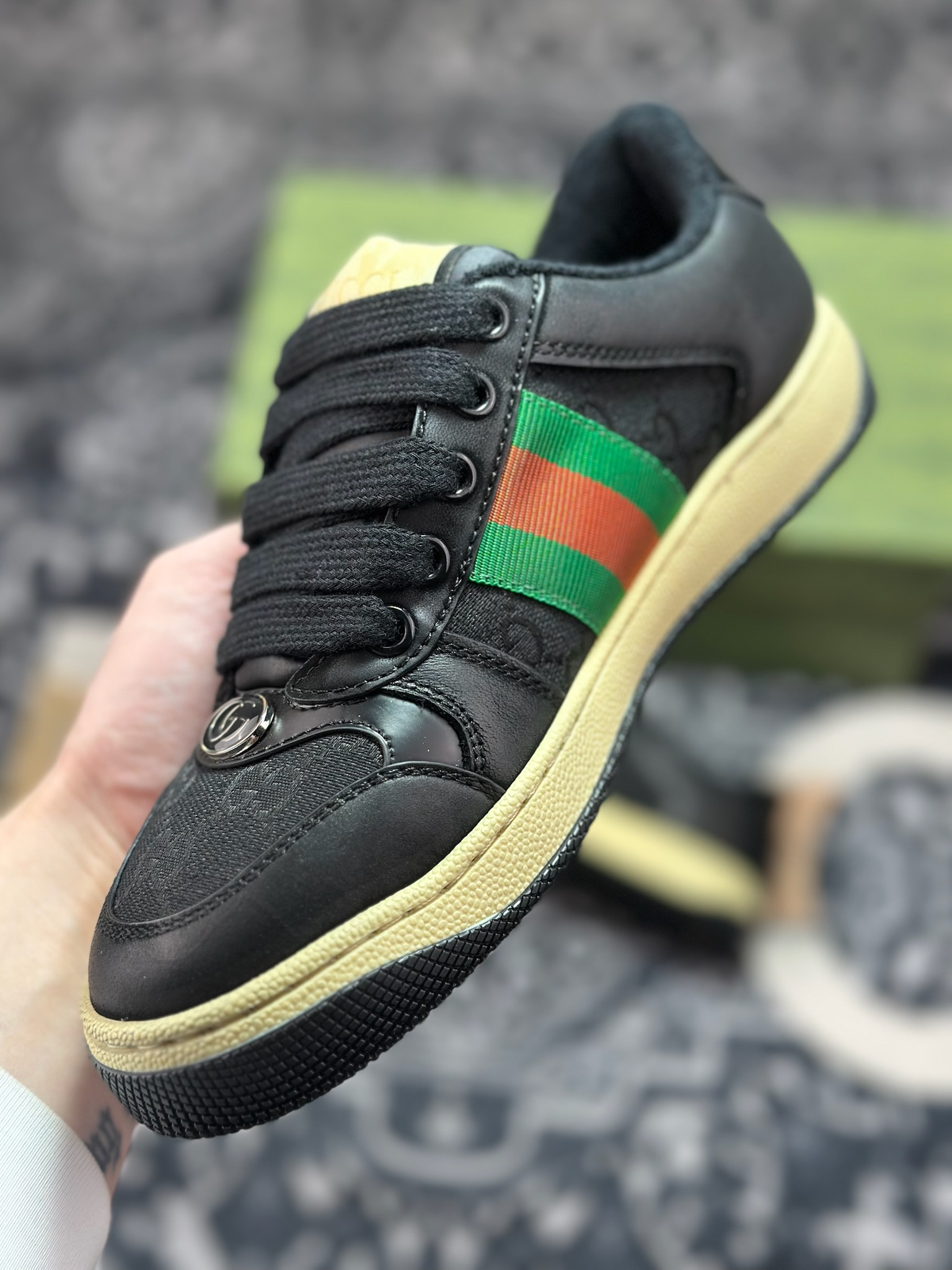 原装级别 #全新配色出货 Gucci Distressed Screener sneaker古驰小脏鞋系列 经典原型复古百搭做旧老爹板鞋/复古学院风-Top High Quatity Cheap Sneakers Fashion Clothing Clothes Bags handbags Shoes of all Brand wholesale With The best Quality And Beautiful Price from China Factory Chinese suppliers wholesaler seller 原装级别 #全新配色出货 Gucci Distressed Screener sneaker古驰小脏鞋系列 经典原型复古百搭做旧老爹板鞋/复古学院风