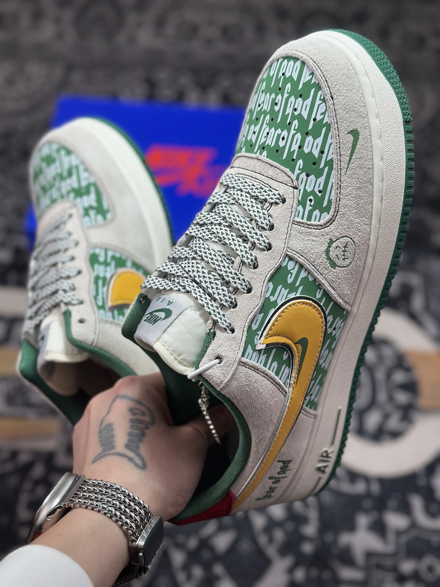 原装级别 Nike Air Force 1'07 Low 灰绿撞色 空军一号低帮休闲板鞋 SY1388-025-Top High Quatity Cheap Sneakers Fashion Clothing Clothes Bags handbags Shoes of all Brand wholesale With The best Quality And Beautiful Price from China Factory Chinese suppliers wholesaler seller 原装级别 Nike Air Force 1'07 Low 灰绿撞色 空军一号低帮休闲板鞋 SY1388-025