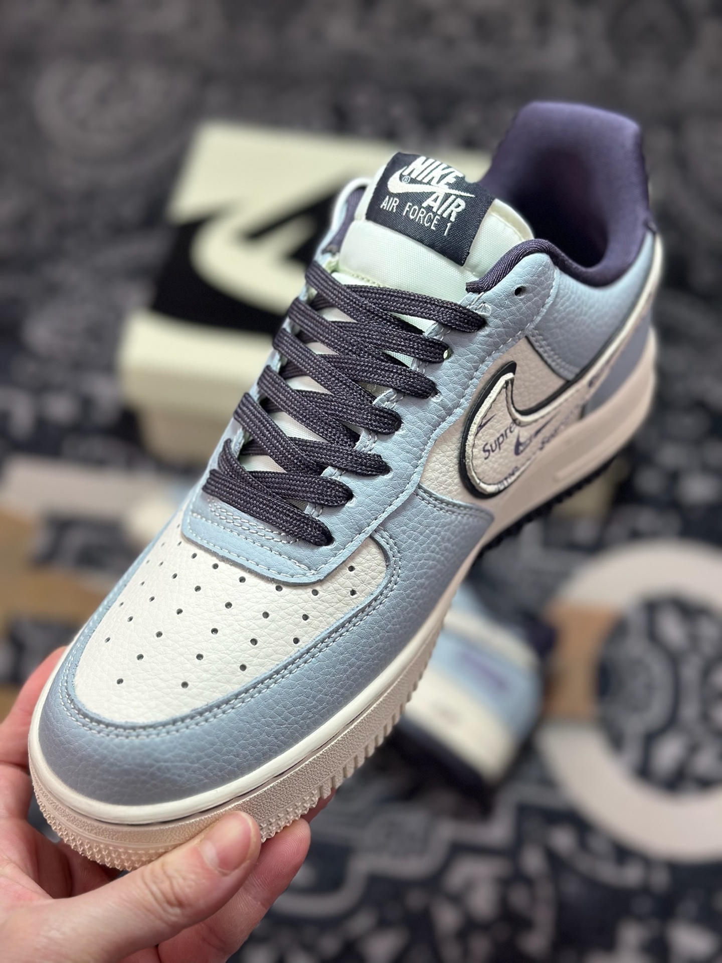原装级别 Sup x Air Force 1 Low 米白蓝 DD1928-308-Top High Quatity Cheap Sneakers Fashion Clothing Clothes Bags handbags Shoes of all Brand wholesale With The best Quality And Beautiful Price from China Factory Chinese suppliers wholesaler seller 原装级别 Sup x Air Force 1 Low 米白蓝 DD1928-308