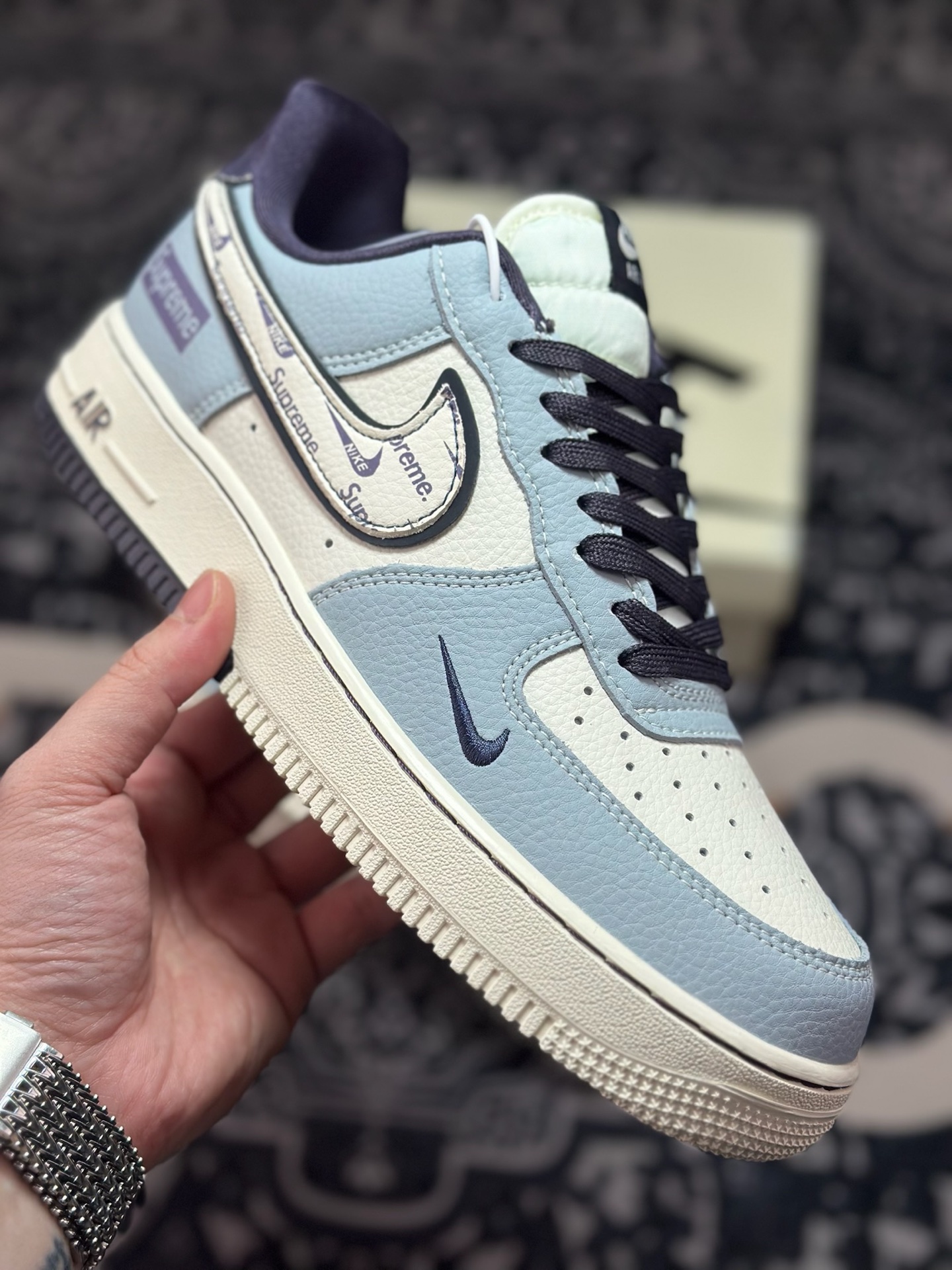 原装级别 Sup x Air Force 1 Low 米白蓝 DD1928-308-Top High Quatity Cheap Sneakers Fashion Clothing Clothes Bags handbags Shoes of all Brand wholesale With The best Quality And Beautiful Price from China Factory Chinese suppliers wholesaler seller 原装级别 Sup x Air Force 1 Low 米白蓝 DD1928-308