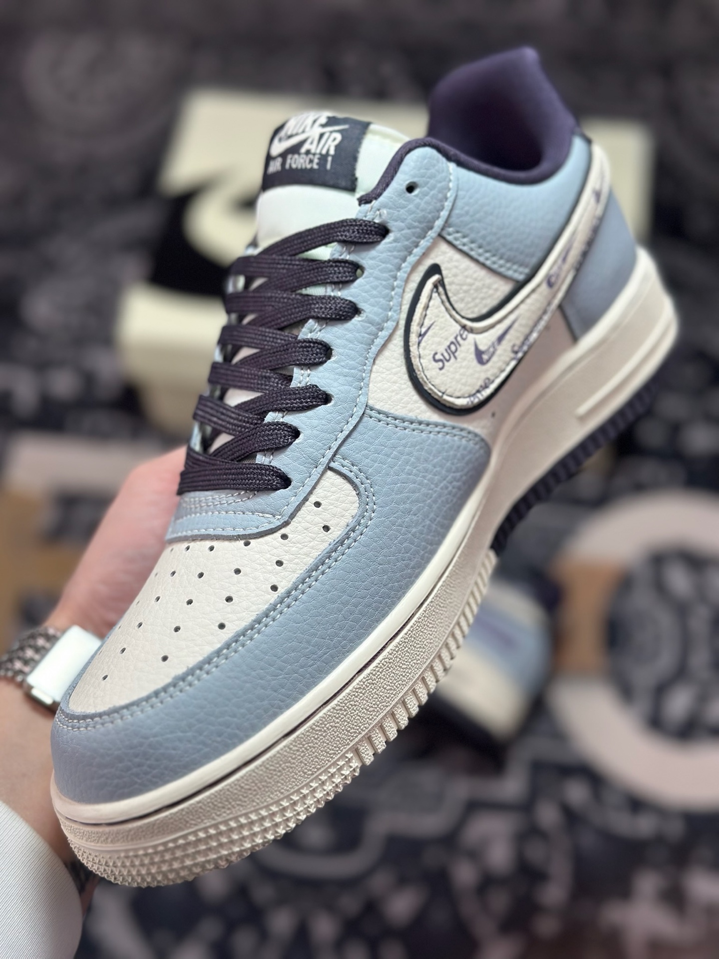 原装级别 Sup x Air Force 1 Low 米白蓝 DD1928-308-Top High Quatity Cheap Sneakers Fashion Clothing Clothes Bags handbags Shoes of all Brand wholesale With The best Quality And Beautiful Price from China Factory Chinese suppliers wholesaler seller 原装级别 Sup x Air Force 1 Low 米白蓝 DD1928-308