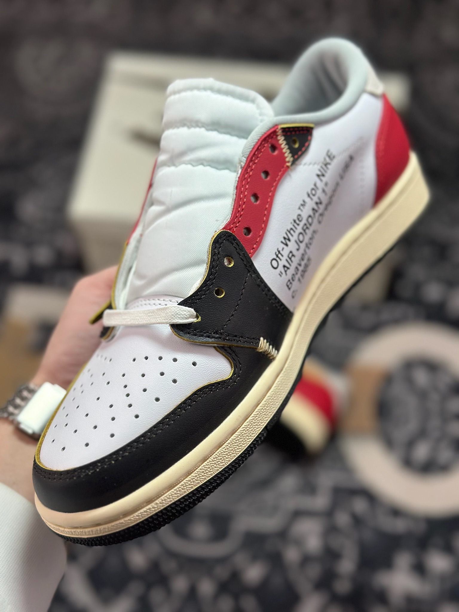 原装级别 AJ1倒勾限定Travis Scott x Air Jordan 1 ” Reverse Mocha “ AJ1乔1 TS UN 联名倒钩 低帮文化篮球鞋 XZ6868-005