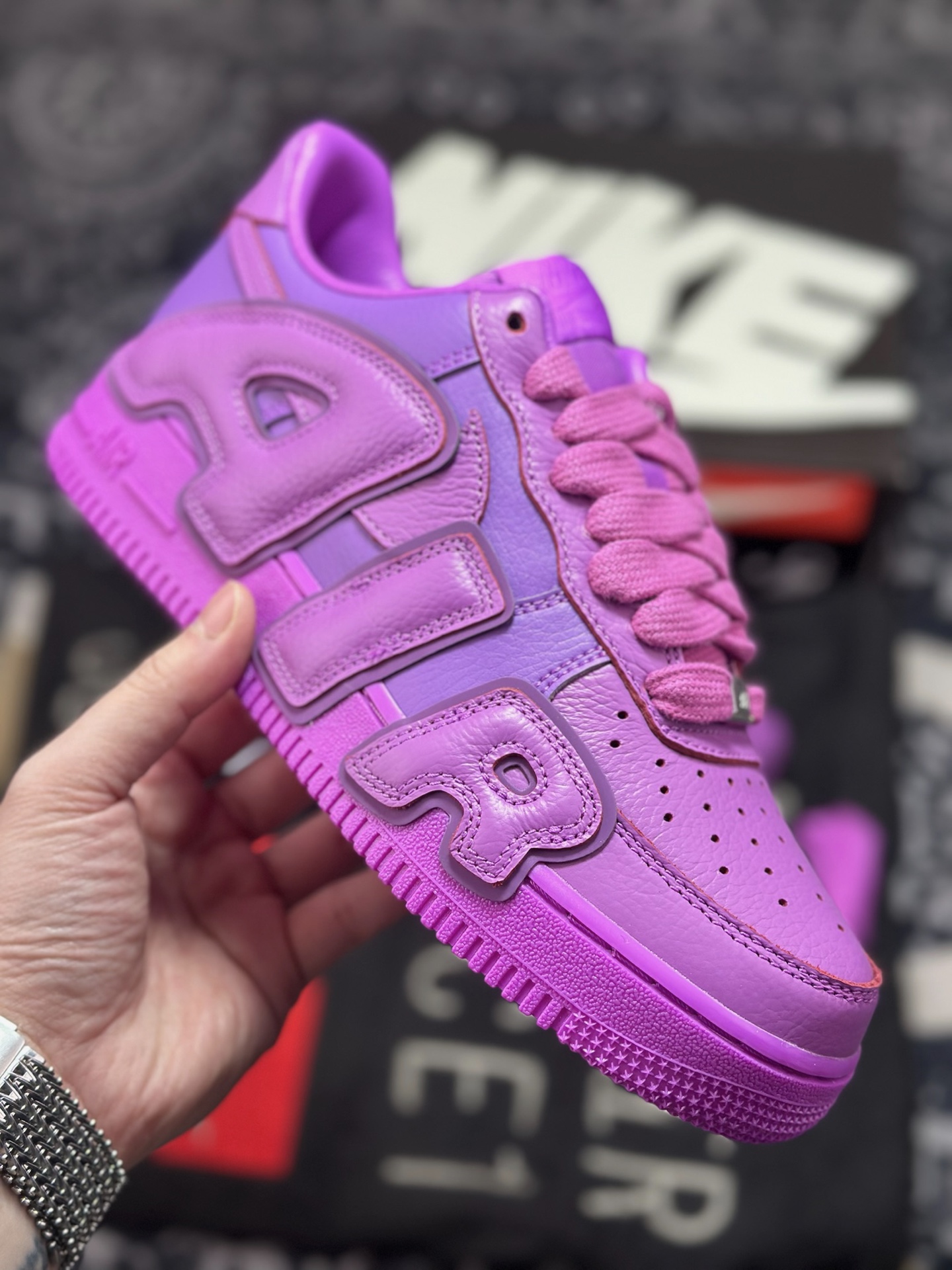 Cactus Plant Flea Market/CPFM x Nike Air Force 1 07 Low”Fuchsia Dream”空军一号系列低帮经典百搭休闲运动板鞋“联名梦幻紫放大补丁字母”FQ7069-500-Chinese wholesaler seller Clothes Bags handbags wholesale Shoes High Quatity wholesaler seller Cheap Sneakers from China Factory Chinese suppliers china wholesale clothing wholesaler seller Cactus Plant Flea Market/CPFM x Nike Air Force 1 07 Low”Fuchsia Dream”空军一号系列低帮经典百搭休闲运动板鞋“联名梦幻紫放大补丁字母”FQ7069-500
