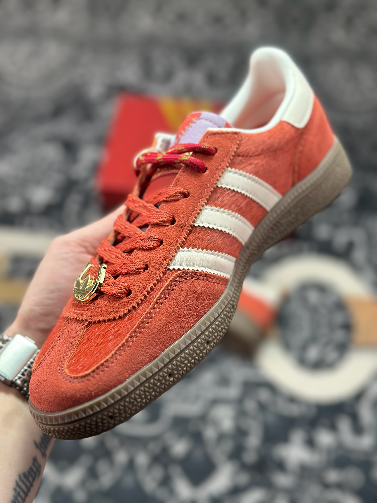 原装级别 adidas originals HANDBALL SPEZIAL CNY新年款 马年限定 红色 KJ6299