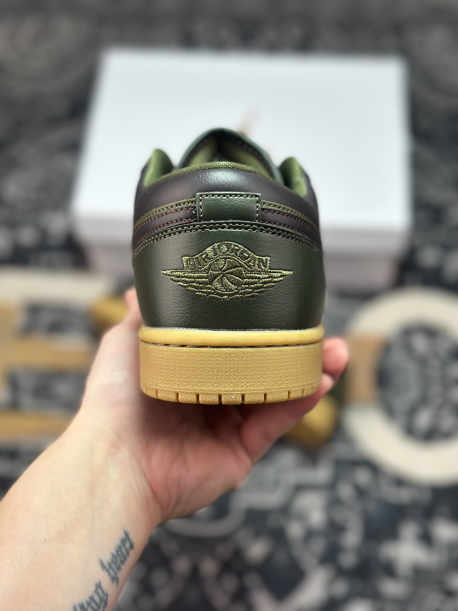 A6200 原装级别 Air Jordan 1 Low 暗黑绿 AJ1乔1低帮休闲板鞋 IR0840-325