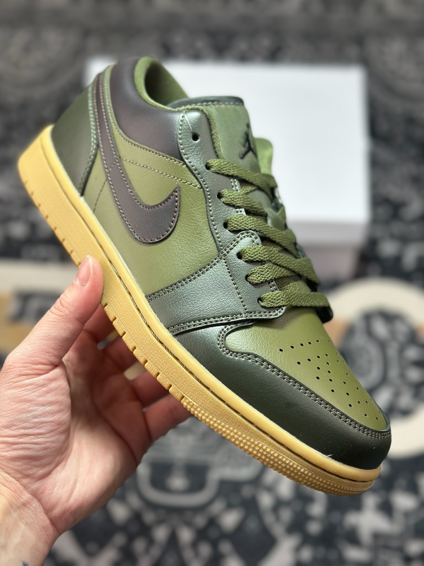 A6200 原装级别 Air Jordan 1 Low 暗黑绿 AJ1乔1低帮休闲板鞋 IR0840-325