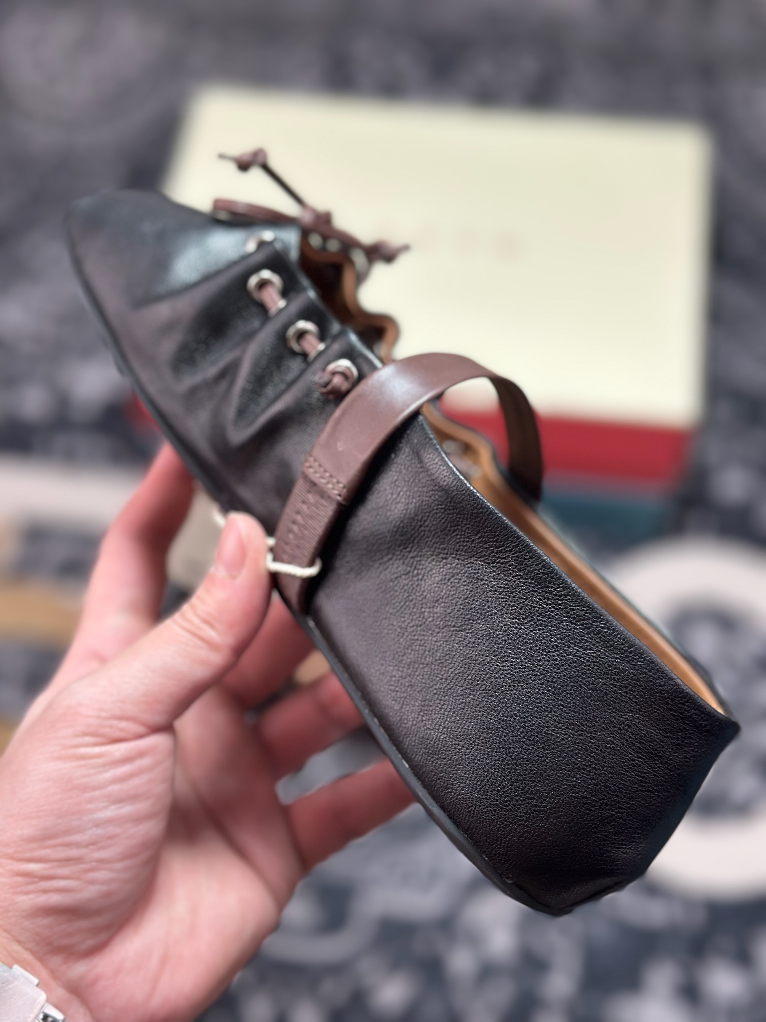 B6300 原装级别 2026春夏新款 | MARNI玛尼26Fw 褶皱蝴蝶结芭蕾舞鞋平底玛丽珍单鞋