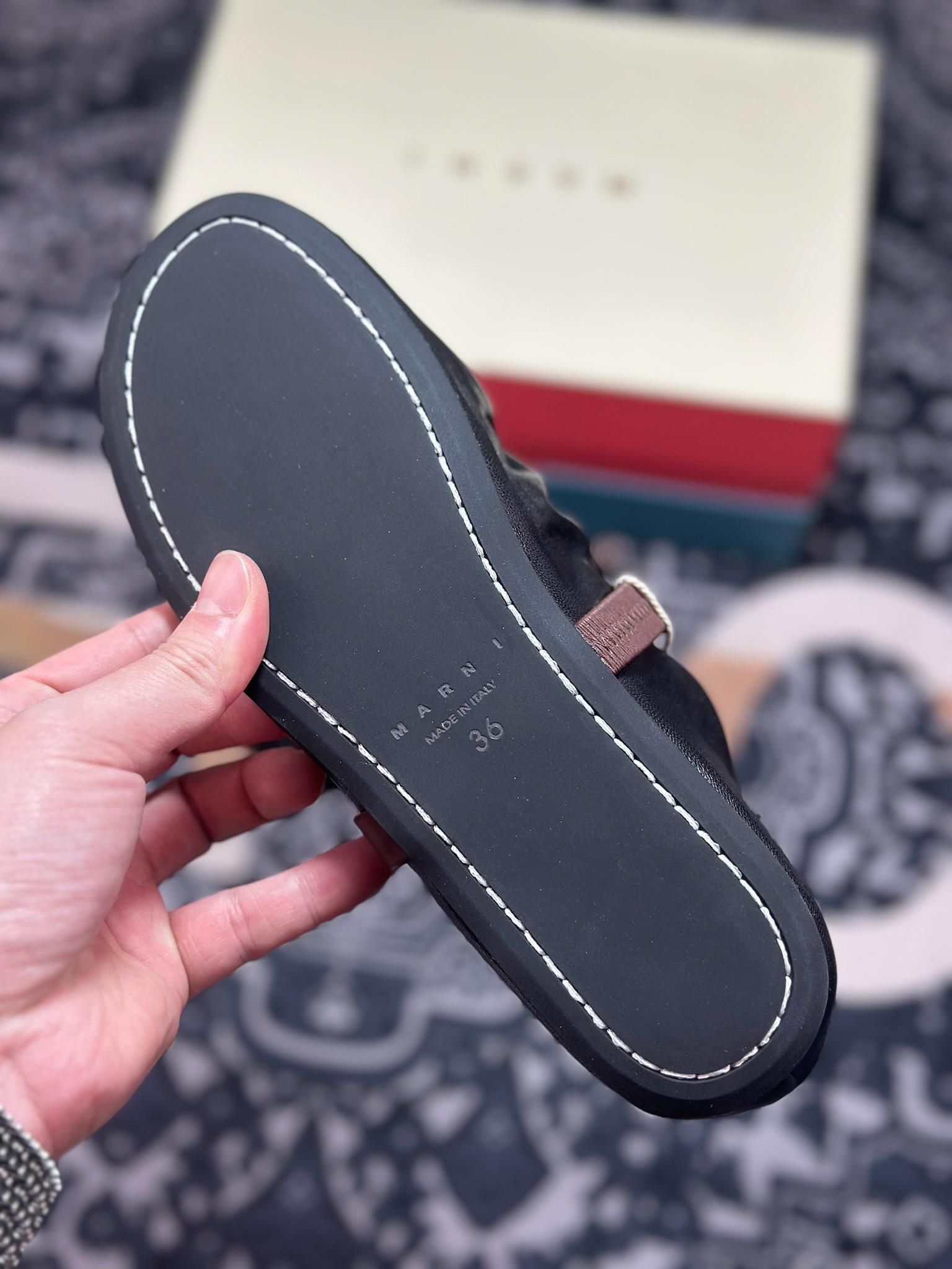 B6300 原装级别 2026春夏新款 | MARNI玛尼26Fw 褶皱蝴蝶结芭蕾舞鞋平底玛丽珍单鞋