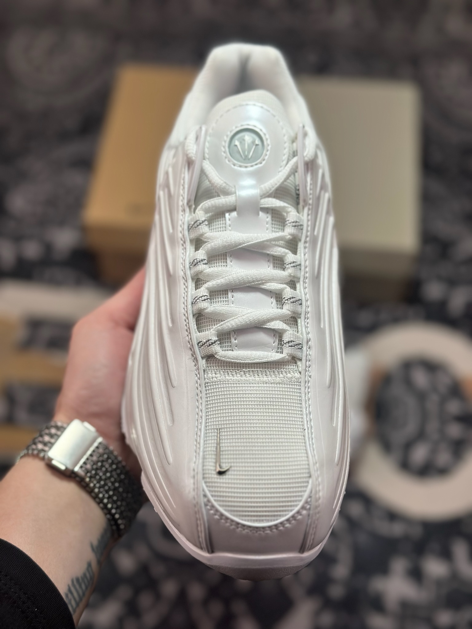 优选 原装级别 含45.5 完美复刻 目前市面最正确版本 NOCTA x Nike Hot Step Air Terra “White” 原鞋一致做法有脚床 DZ7293-100