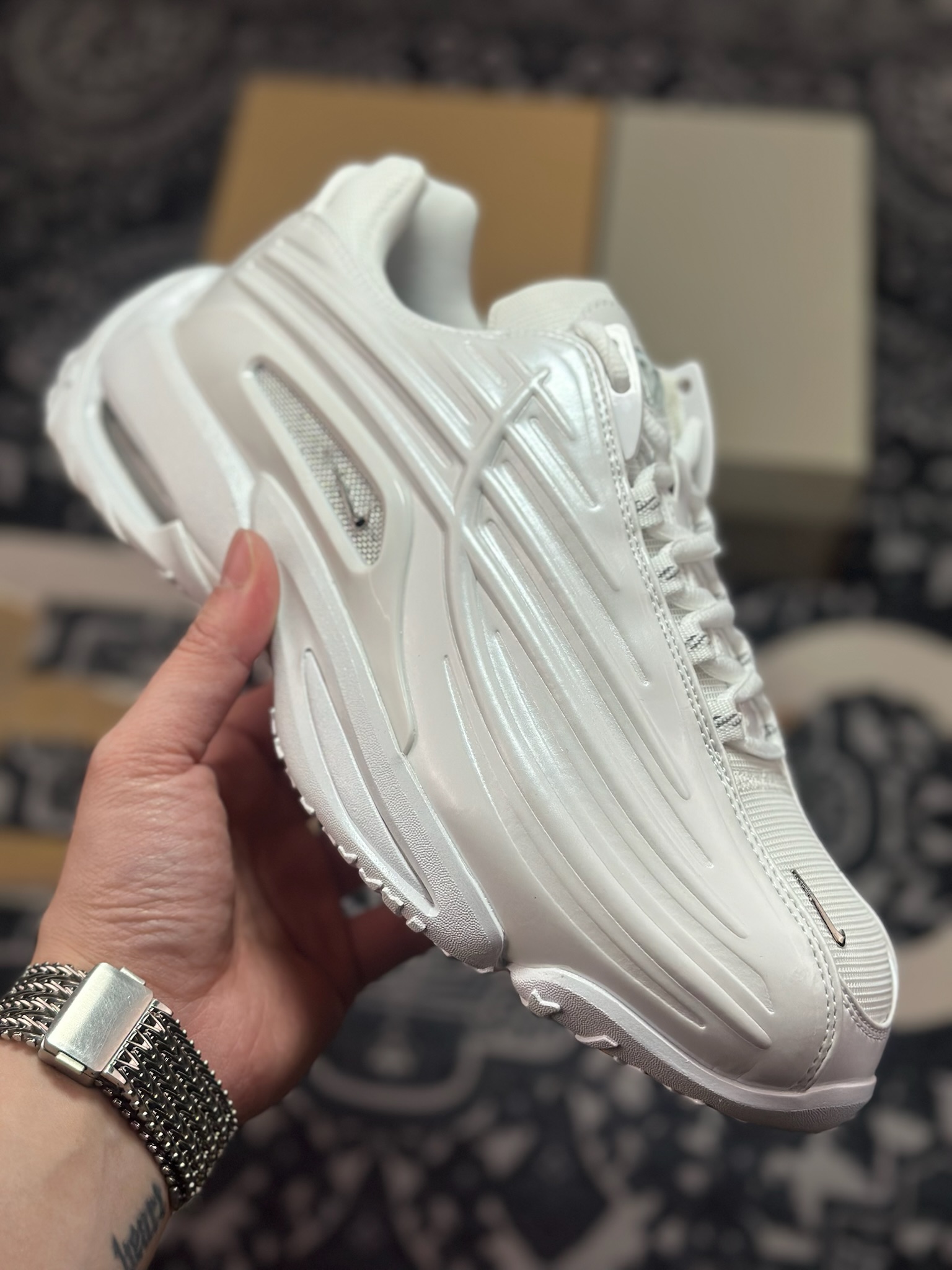 优选 原装级别 含45.5 完美复刻 目前市面最正确版本 NOCTA x Nike Hot Step Air Terra “White” 原鞋一致做法有脚床 DZ7293-100