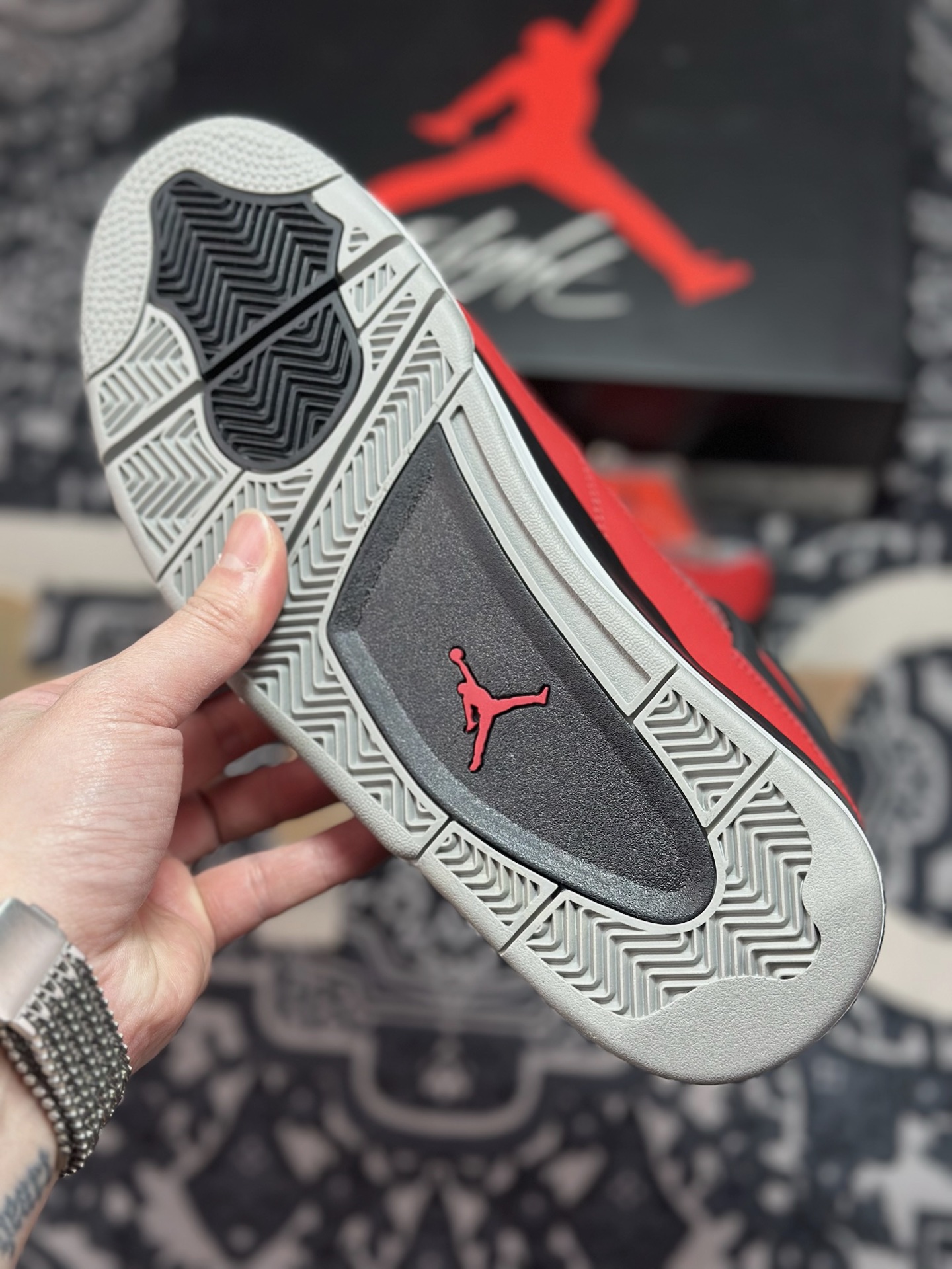 原装级别 Jordan Air Jordan 4 Retro Toro Bravo 愤怒的公牛 潮流 中帮 复古篮球鞋 男款 红色 308497-603