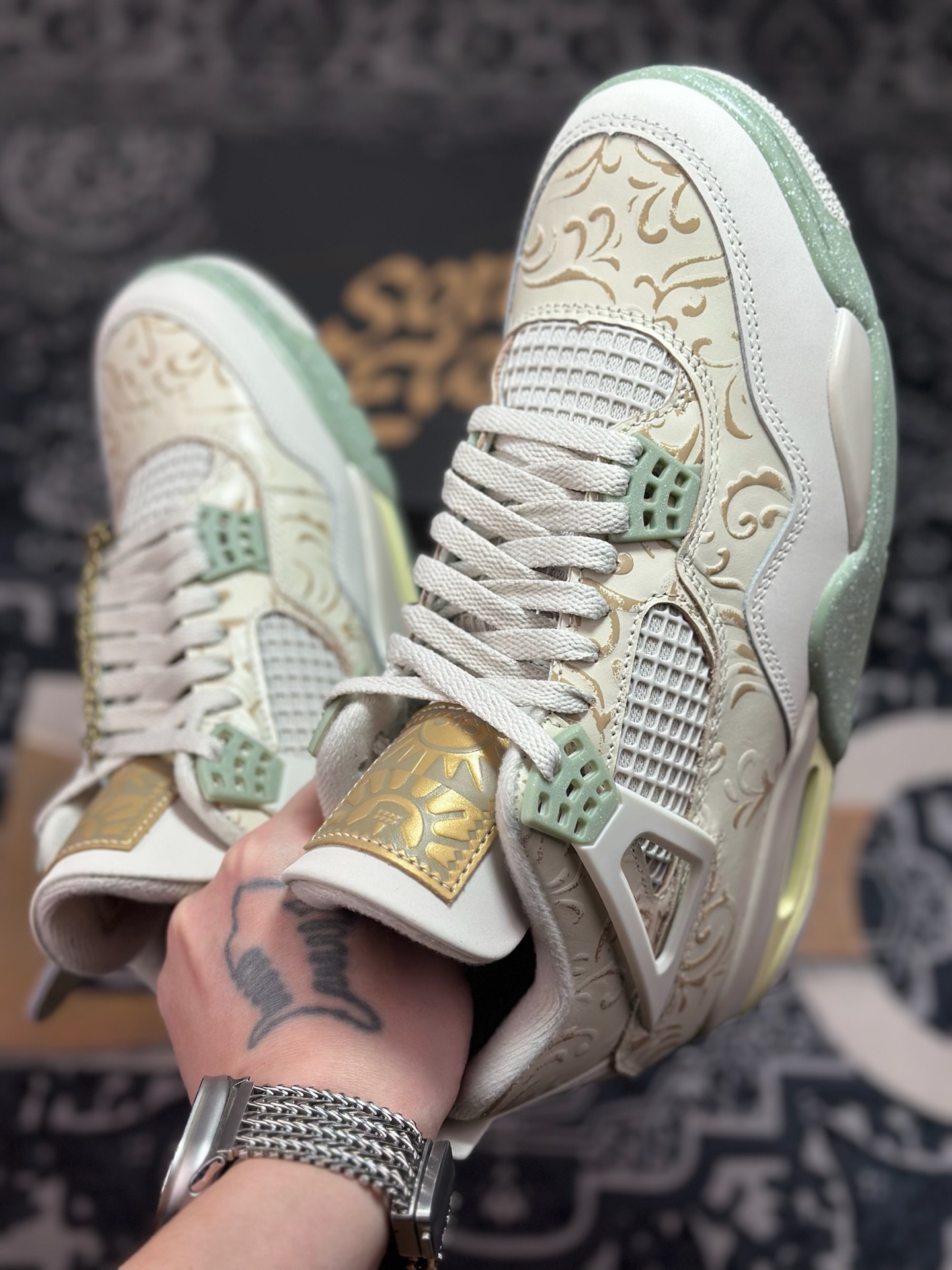 原装级别 Air Jordan 4 ” Somos Eternos ” 墨西哥 亡灵节主题 AJ4乔4 男子文化篮球鞋 IM8116-047