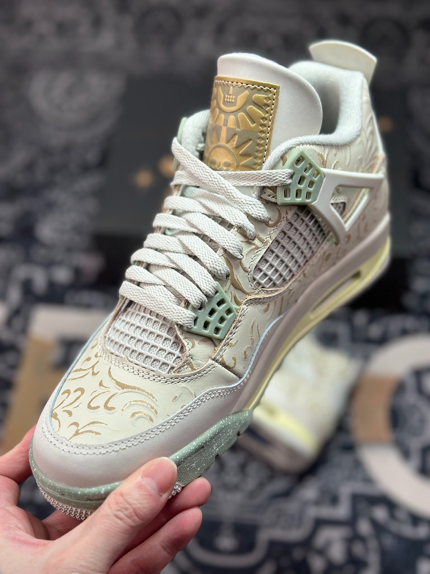 原装级别 Air Jordan 4 ” Somos Eternos ” 墨西哥 亡灵节主题 AJ4乔4 男子文化篮球鞋 IM8116-047