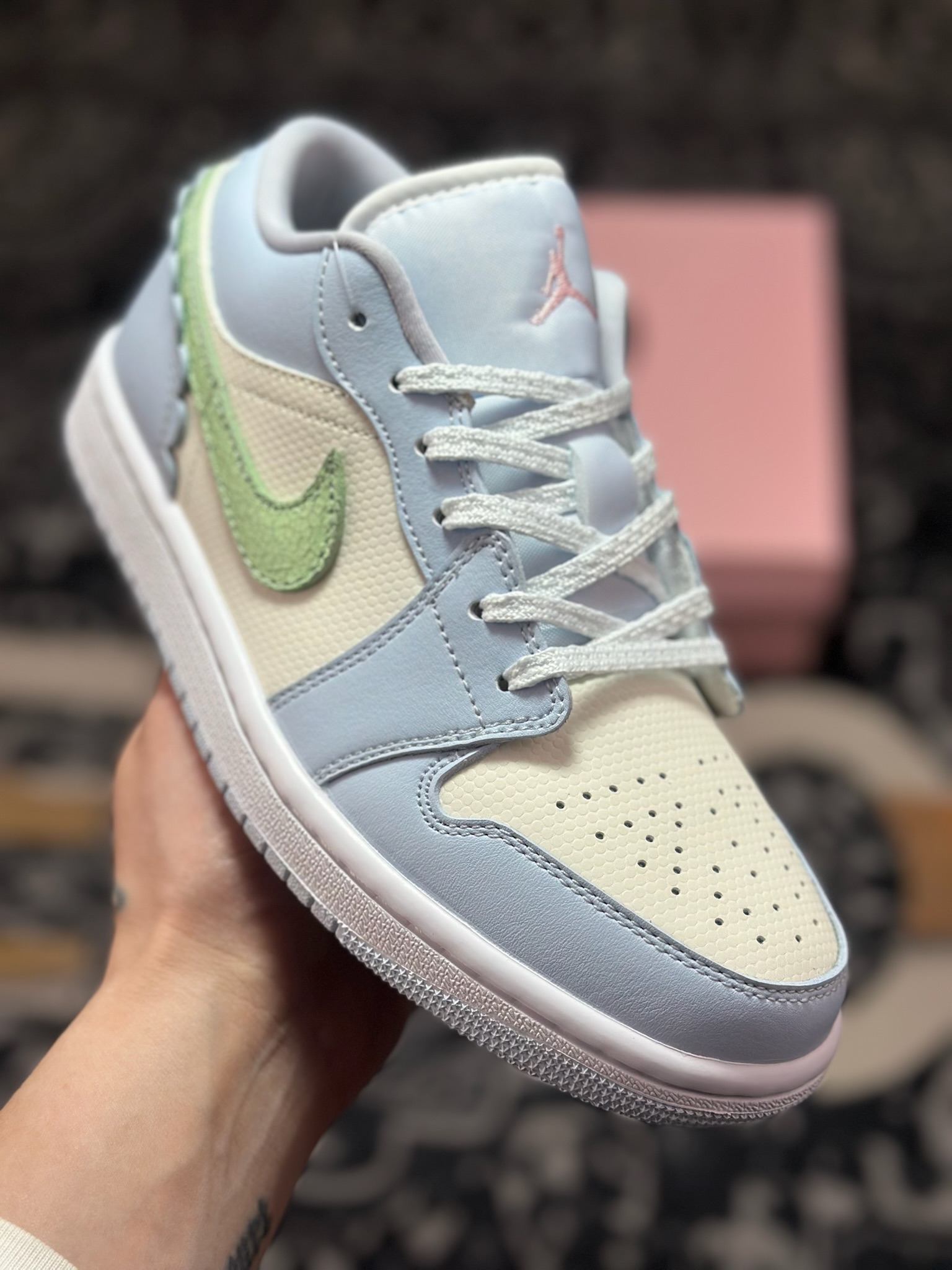 原装级别 Air Jordan 1 Low AJ1 乔1米蓝绿 低帮复古文化篮球鞋 IB7113-403 原装级别 Air Jordan 1 Low AJ1 乔1米蓝绿 低帮复古文化篮球鞋 IB7113-403