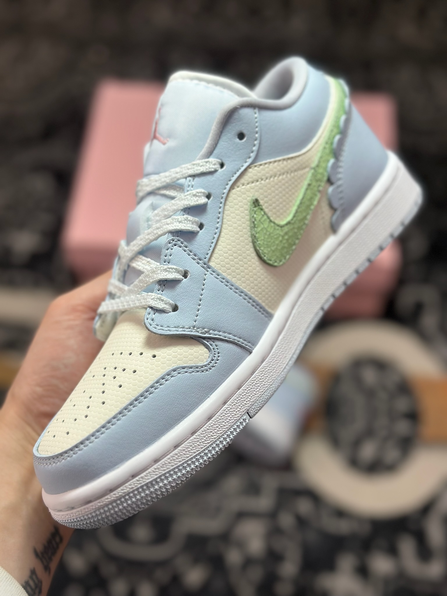原装级别 Air Jordan 1 Low AJ1 乔1米蓝绿 低帮复古文化篮球鞋 IB7113-403 原装级别 Air Jordan 1 Low AJ1 乔1米蓝绿 低帮复古文化篮球鞋 IB7113-403