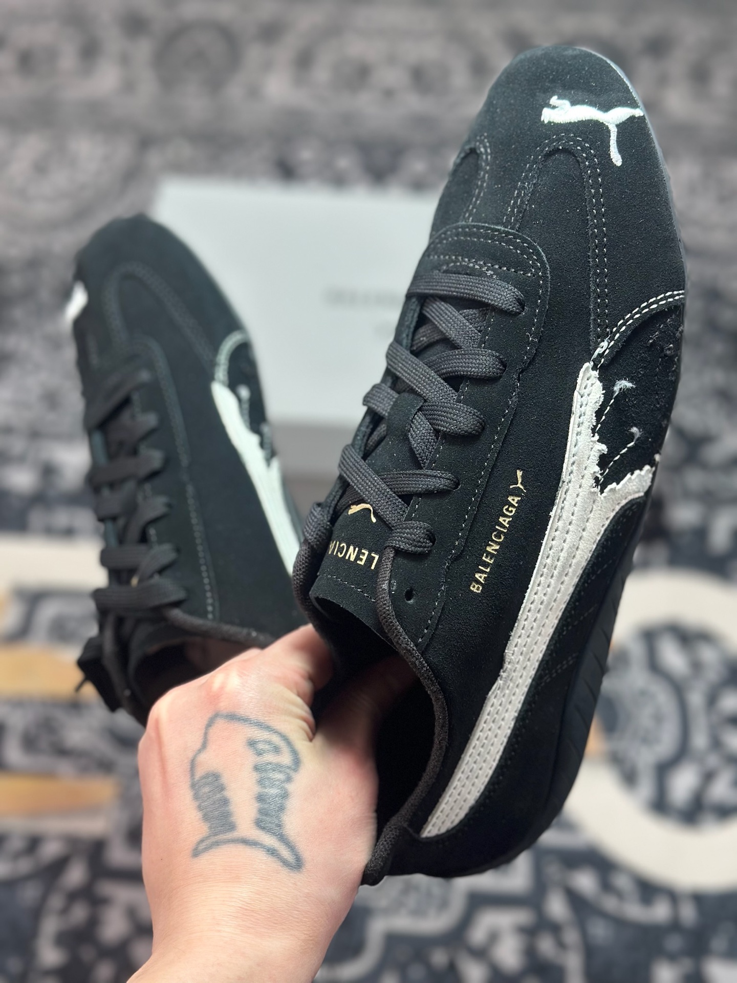 原装级别 Balenciaga x Puma 彪马 Speedcat 巴黎世家联名款低帮休闲鞋 406519-02-Top High Quatity Cheap Sneakers Fashion Clothing Clothes Bags handbags Shoes of all Brand wholesale With The best Quality And Beautiful Price from China Factory Chinese suppliers wholesaler seller 原装级别 Balenciaga x Puma 彪马 Speedcat 巴黎世家联名款低帮休闲鞋 406519-02