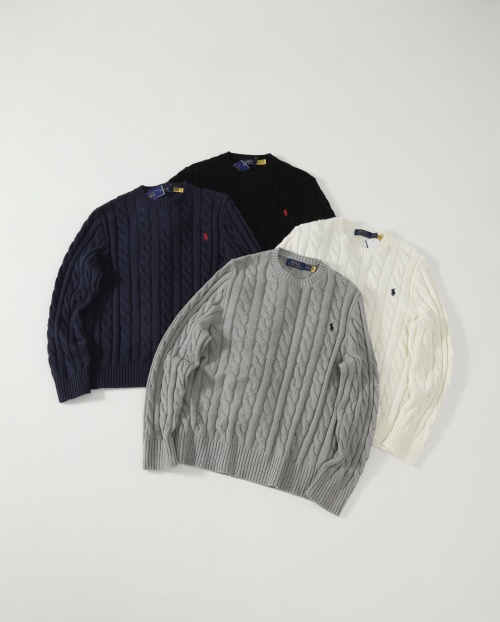 Ralph Lauren Cable-Knit Cotton Sweater with Pony Embroidery for Men and Women 1 Ralph Lauren Cable-Knit Cotton Sweater with Pony Embroidery for Men and Women