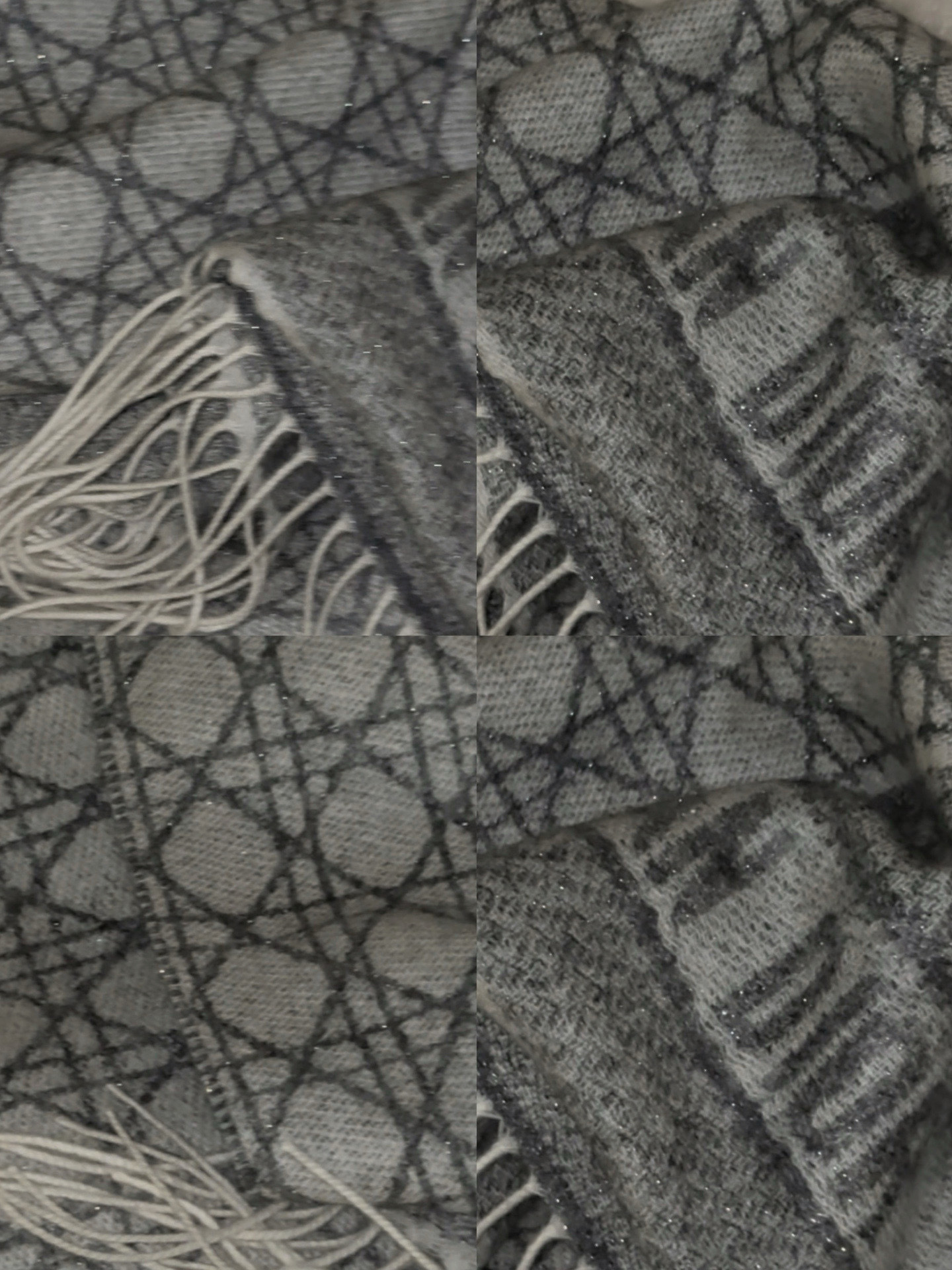 💟2025年CD新款菱格银丝羊绒双面提花大披肩‼️Blingbling 的银光闪闪，柔软亲肤，凭实力火出