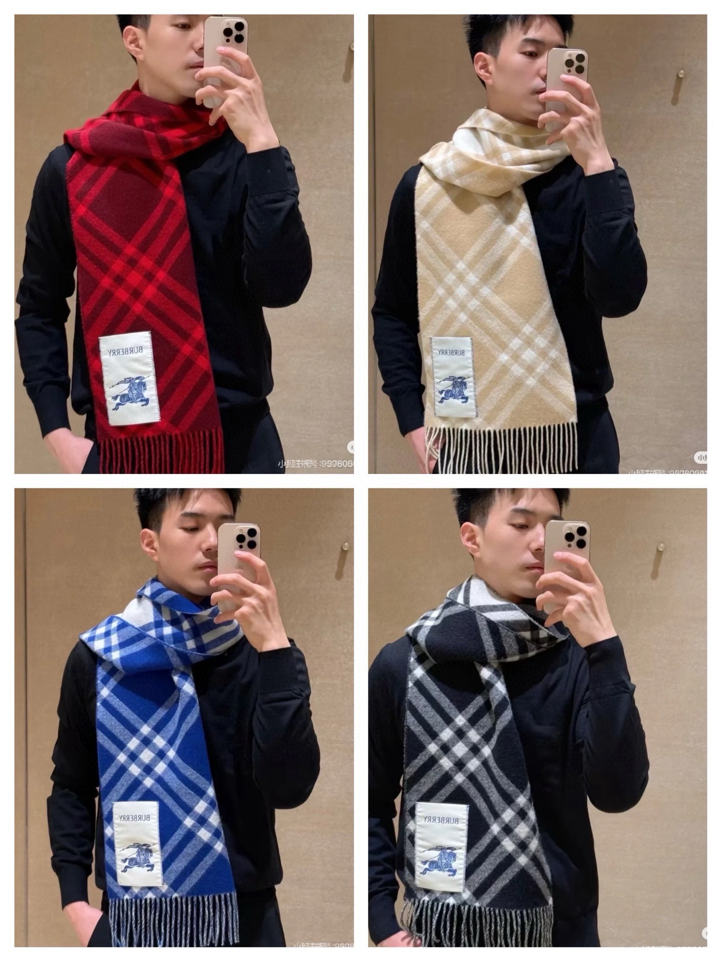 . Nueva bufanda de cachemira escocesa de Burberry. Después de que Jun Ji-hyun popularizara el modelo a cuadros, Burberr…
