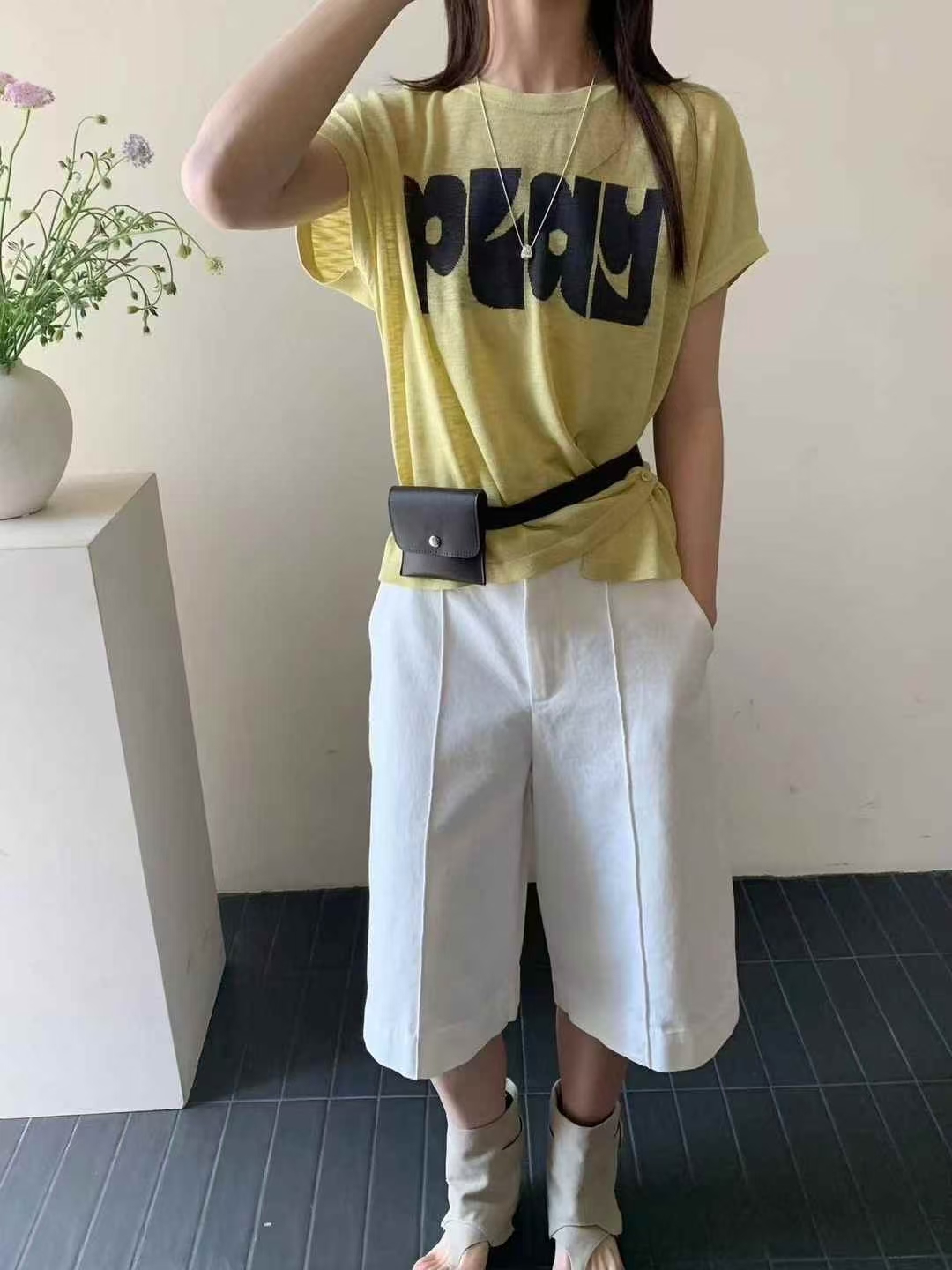 P322 High-end quality women’s outfit with a plaid platinum platinum - 图片 9